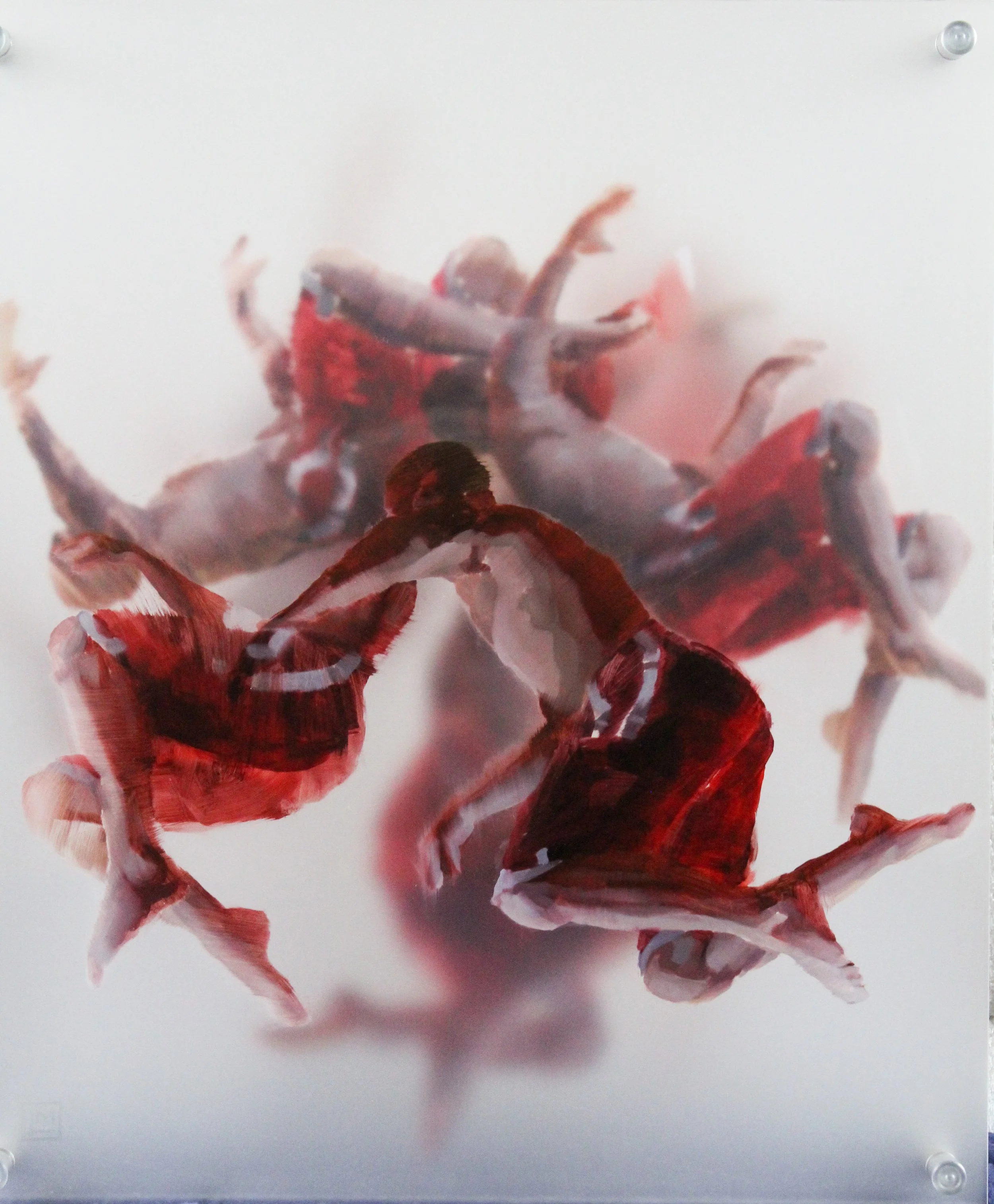Michelle Jader (American 1969) “Whirlwind”, ca. 2010, oil on acrylic panels, gift of Mike and Linda Tilton, 2018 (12’’ H x 14’’ W) 