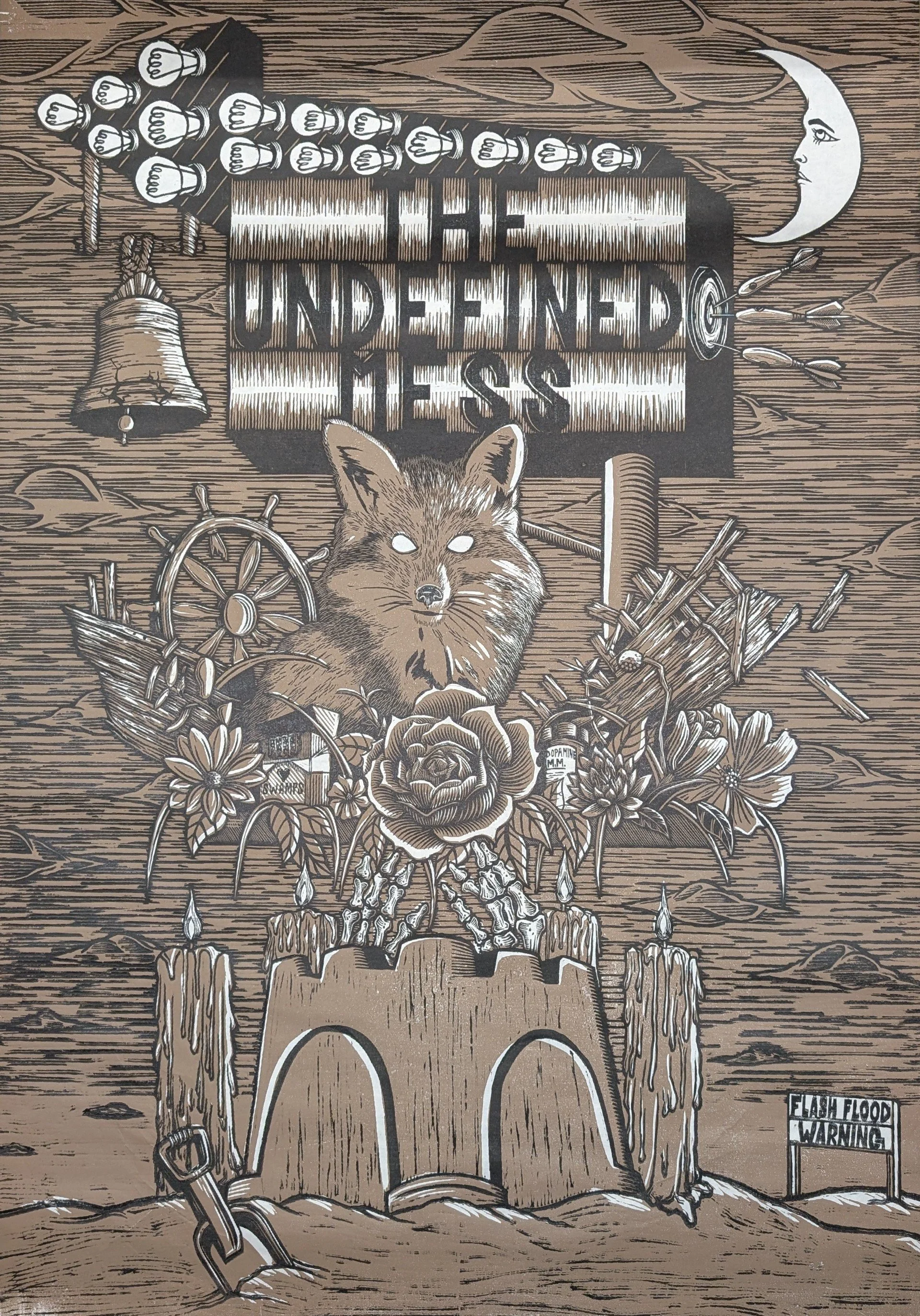 Benjamin Muñoz (American, 1993), Admirable,  2026, chiaroscuro woodcut
