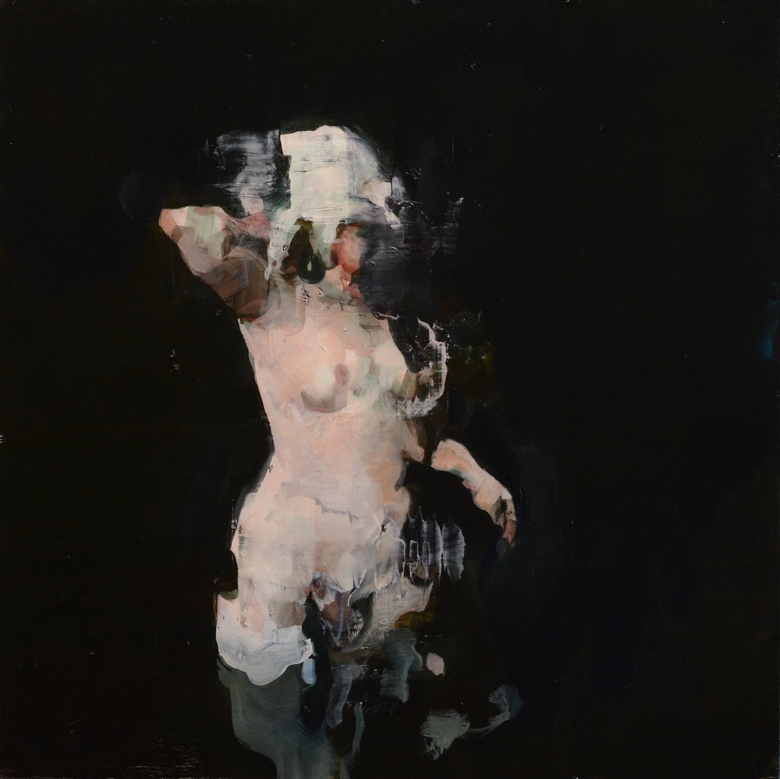 J.W.2, 
18" x 18", oil on wood