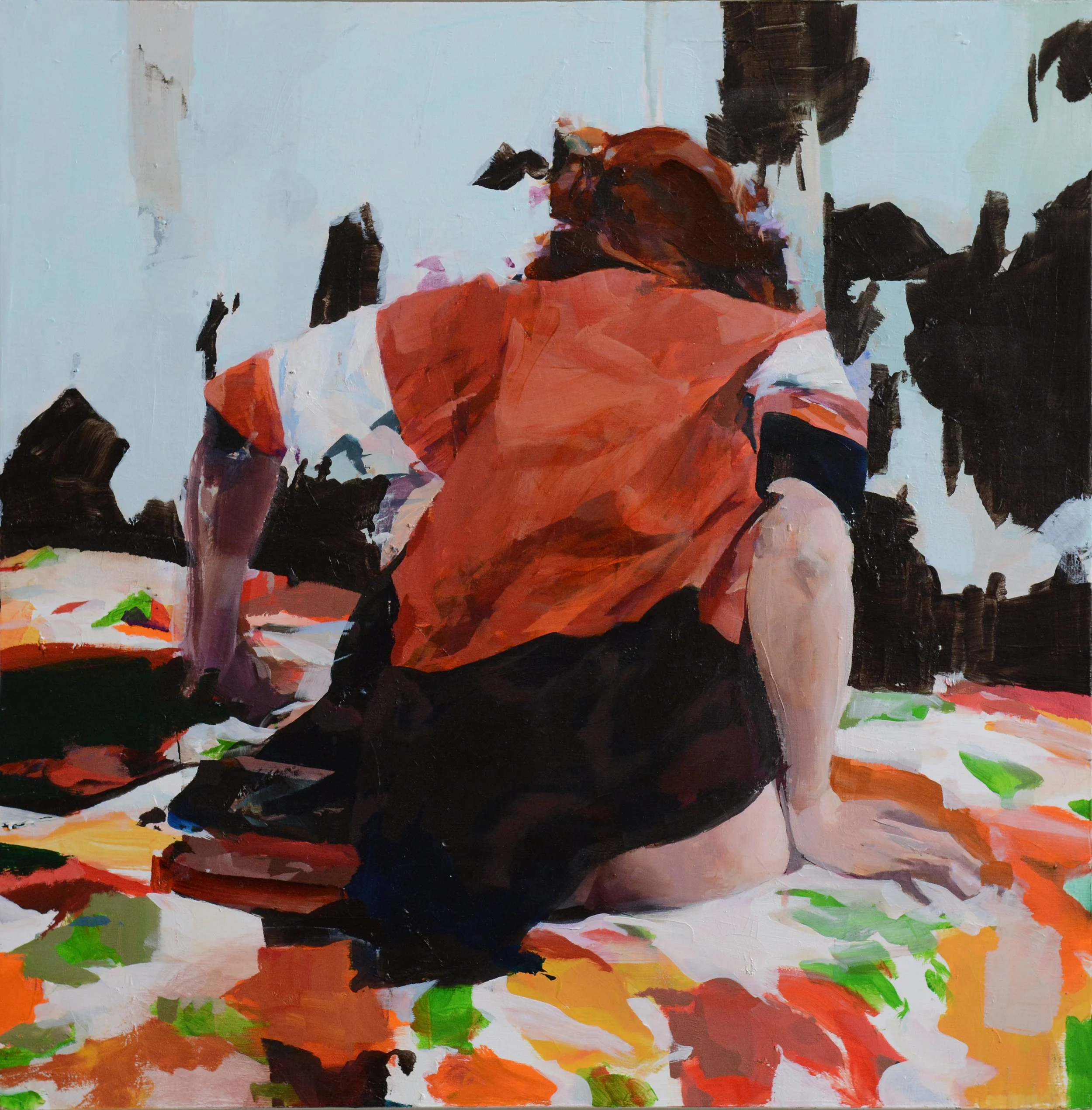 Samurai Kimono,
18 x 18 inches, oil on wood