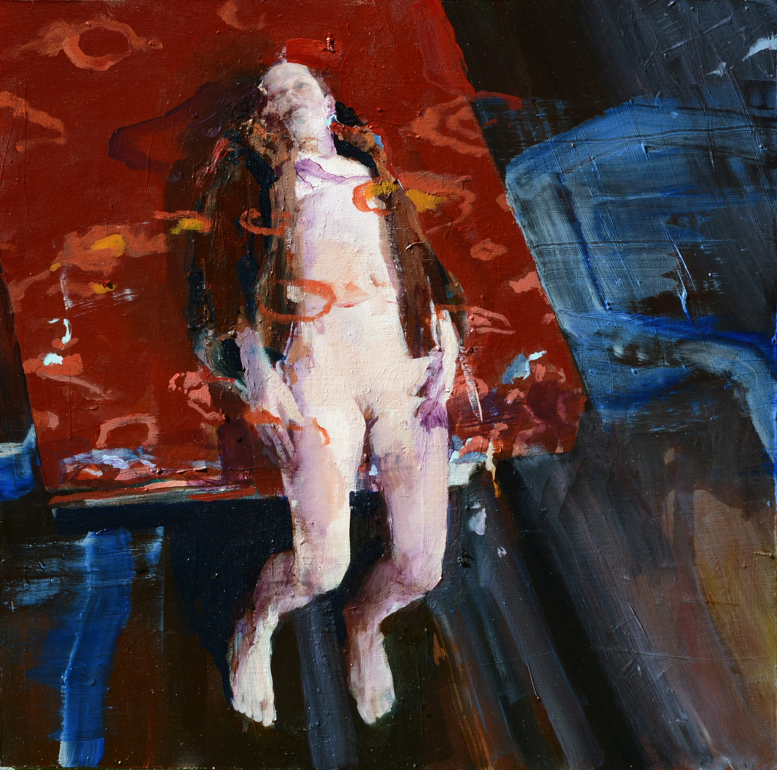 C.B.,  oil on wood, 18"x18"