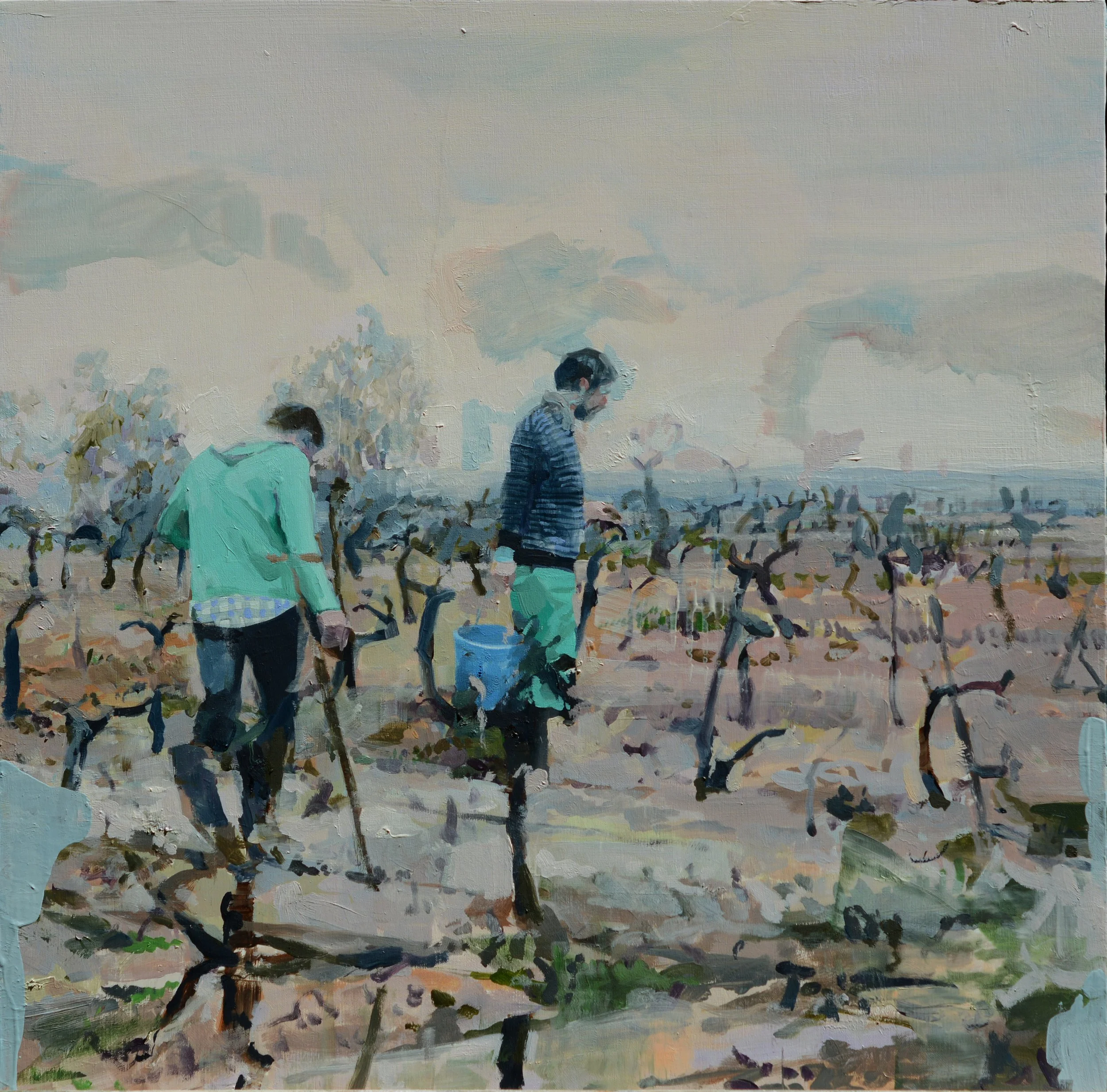 Grapes,  oil on wood, 18"x18"