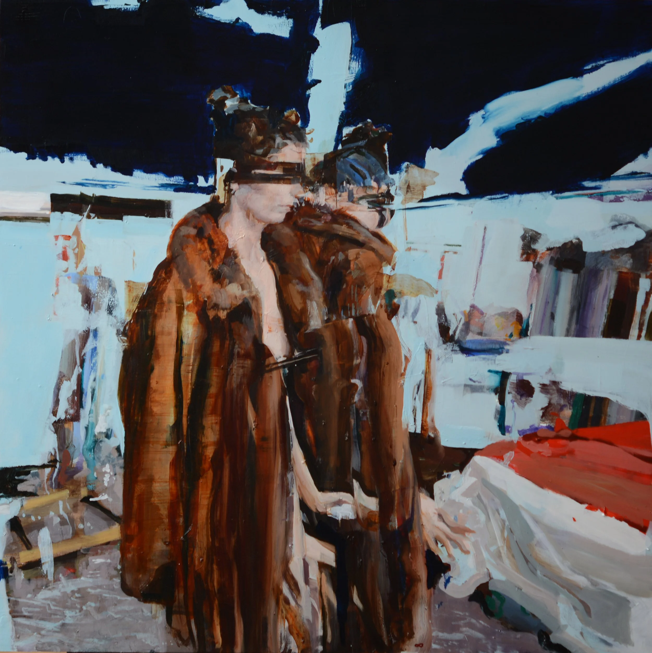 More Self Portrait Than Not, oil on wood, 36" x 36"