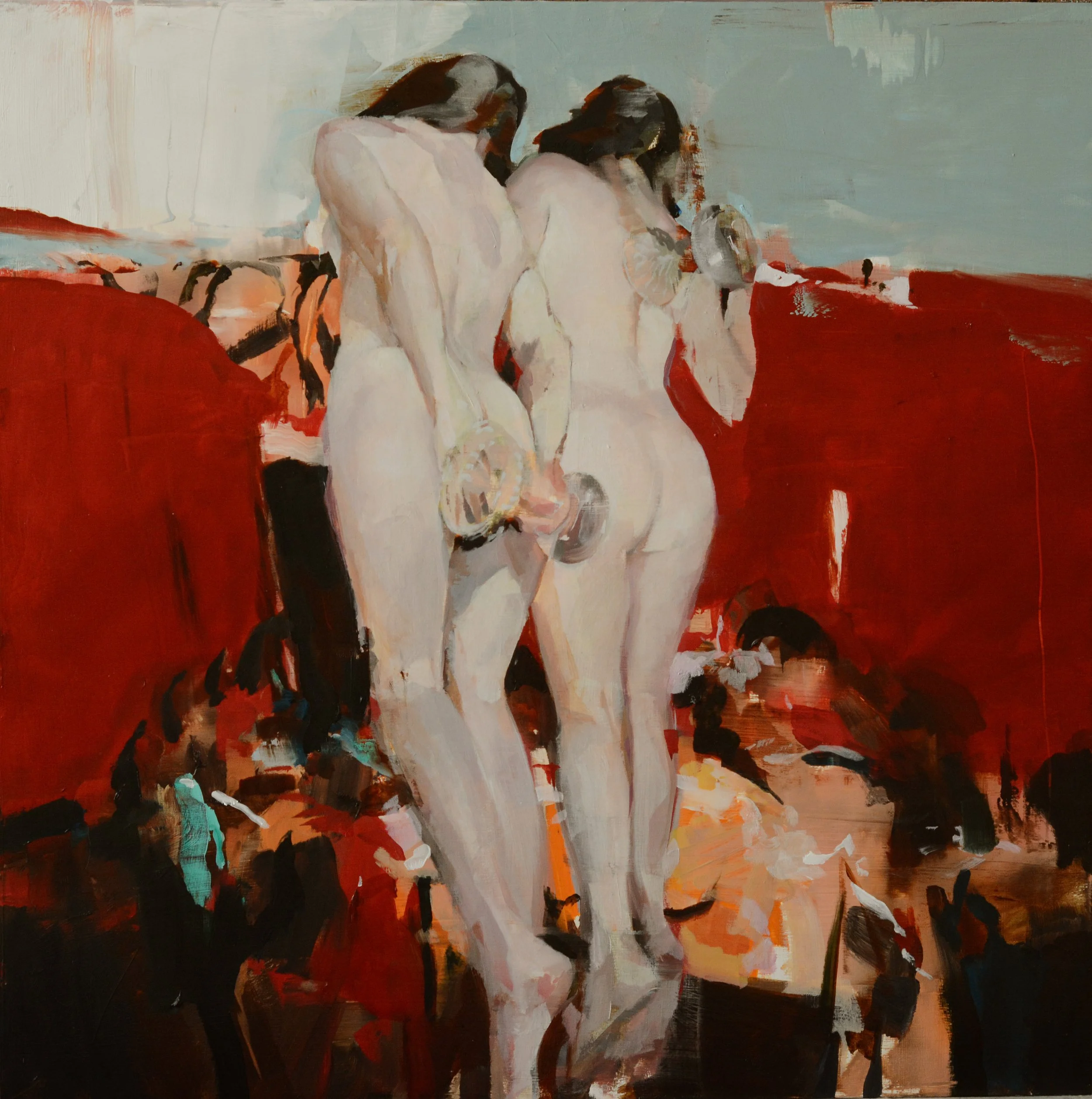 Provocation, 
18 x 18 inches, oil on wood