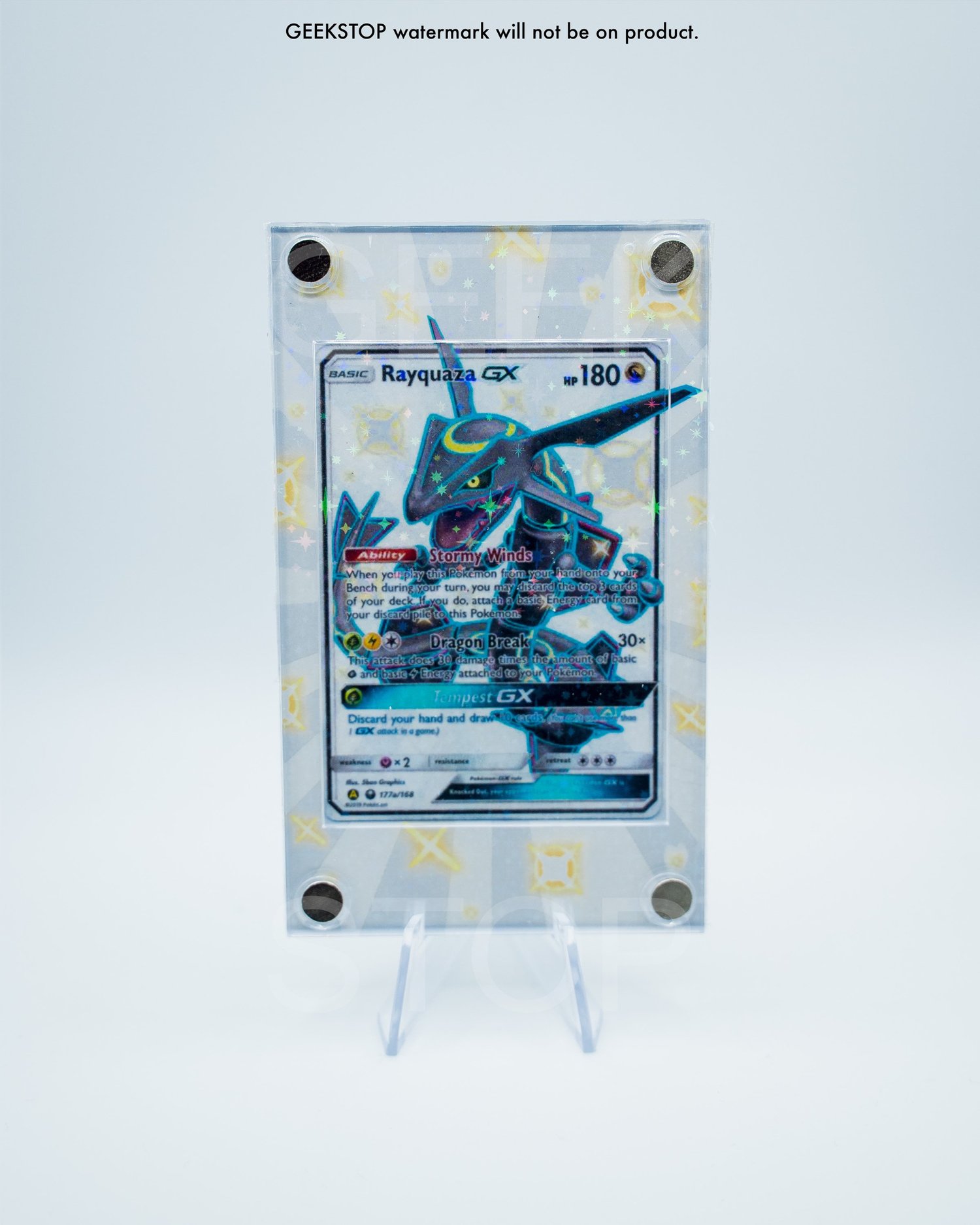 PSA 10 Shiny Rayquaza GX Promo Hidden Fates Pokemon Car