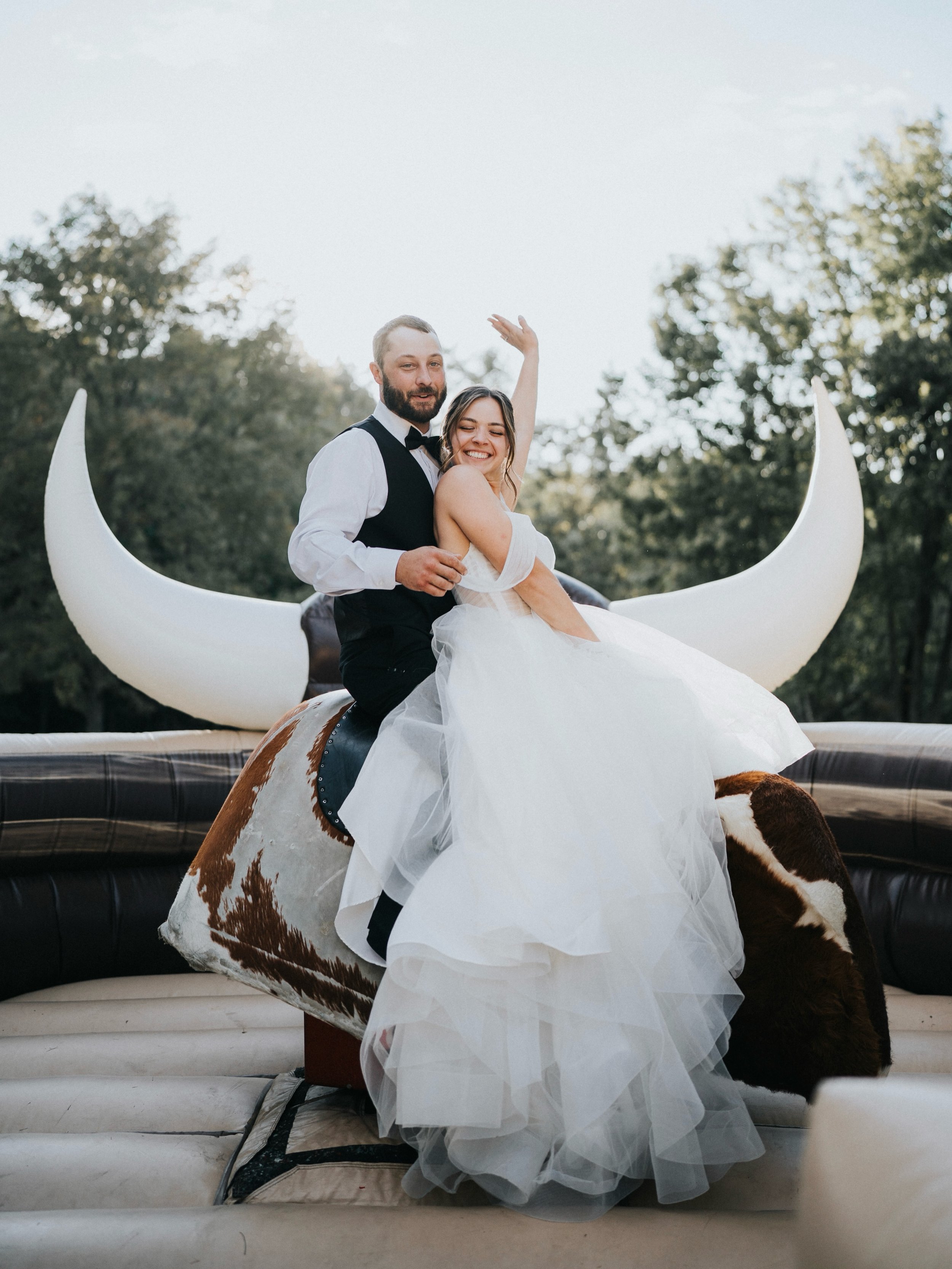Mechanical bull at the wedding. That&rsquo;s it. That&rsquo;s the caption.

Okay, almost.

These two got married in Normandy, Tennessee and made sure their wedding actually felt like a party they&rsquo;d want to attend. Mechanical bull included. 

10