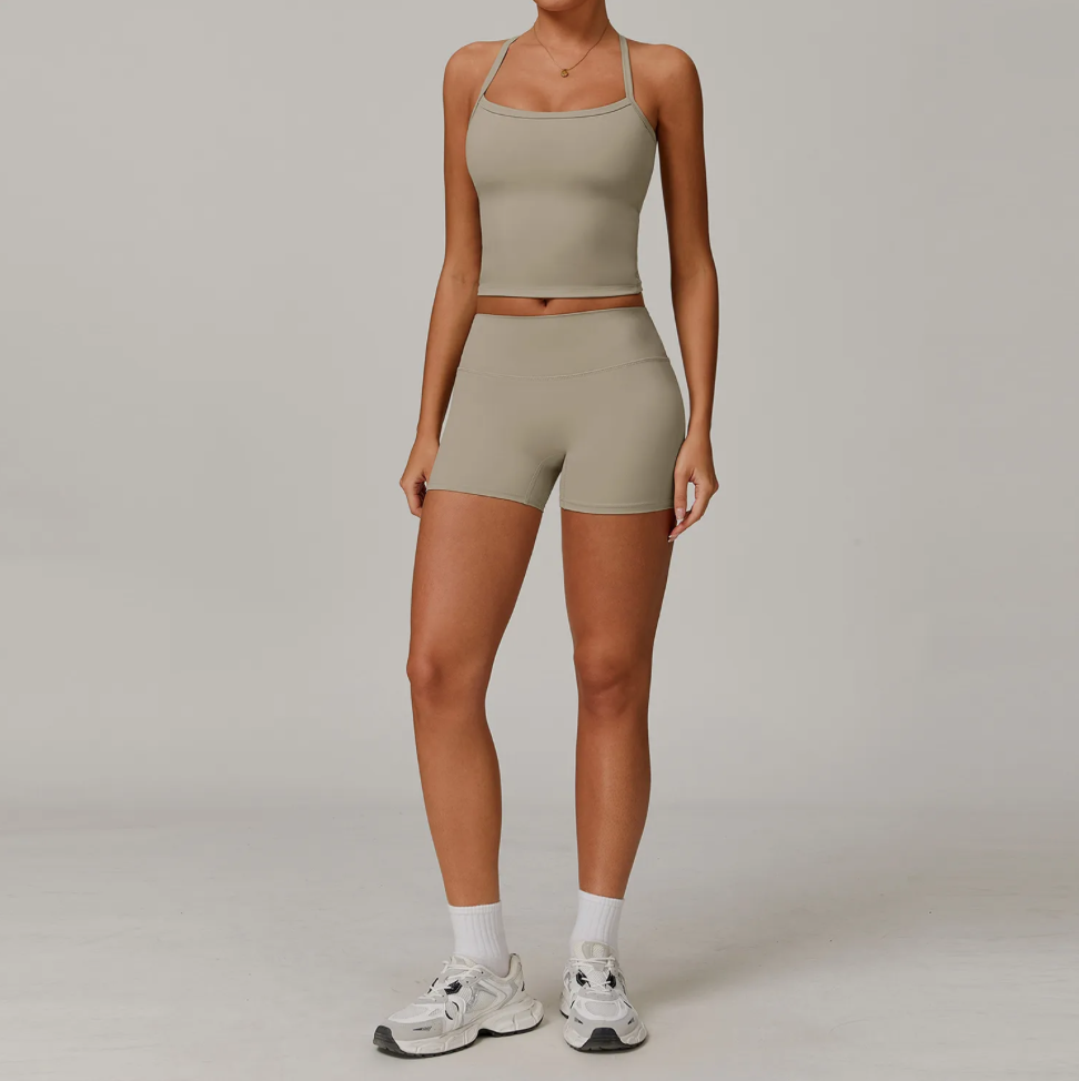 Women’s Yoga Outfit Lace Top Elastic Shorts Set 1.png