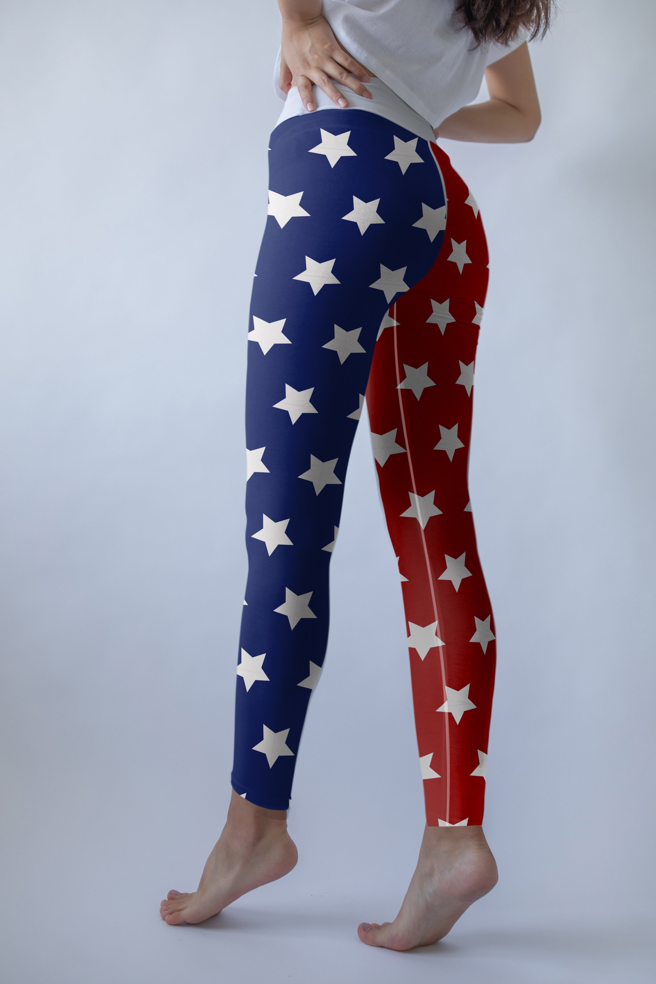 Buttery Smooth Watercolor USA Flag Plus Size Leggings | World of Leggings