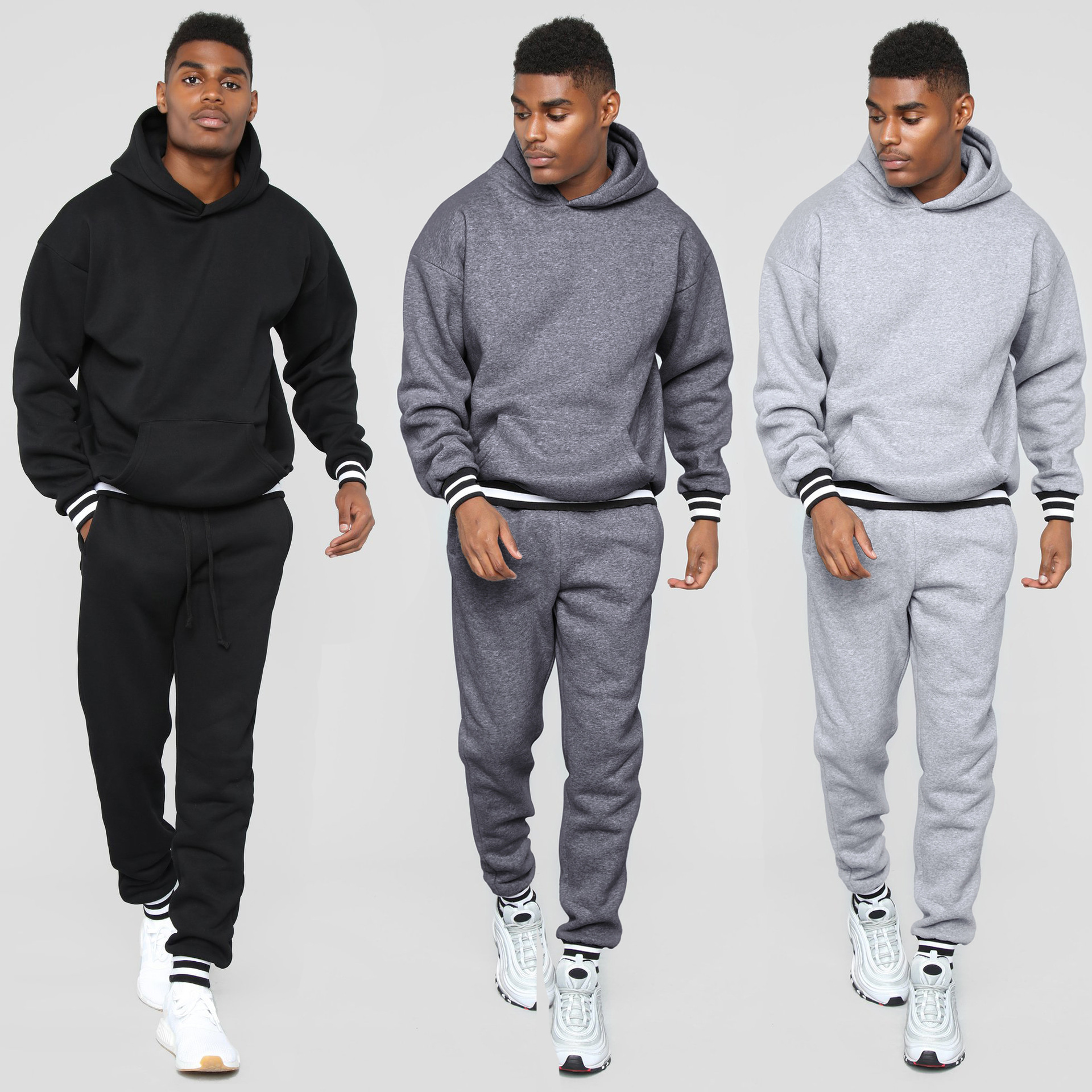 Men's Two-piece Set Hooded Casual Sports Suit