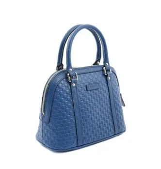 Gucci Guccissima Leather Mini Dome Blue Bag