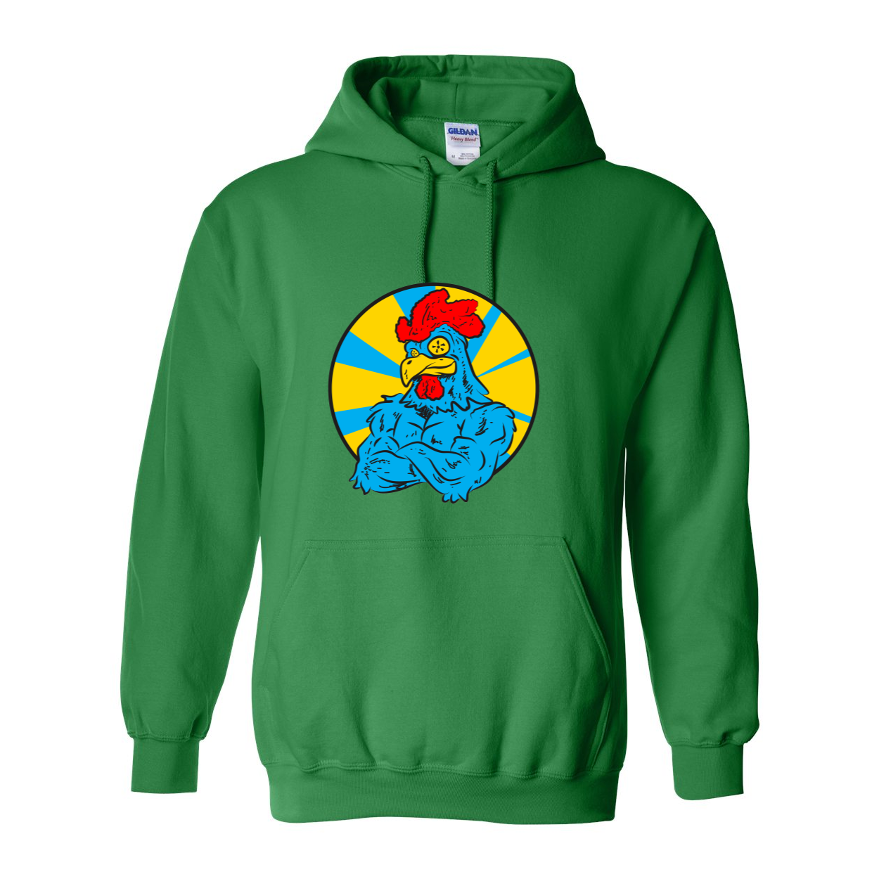 Big Blue Rooster Men's Heavy Blend Hooded Sweatshirt