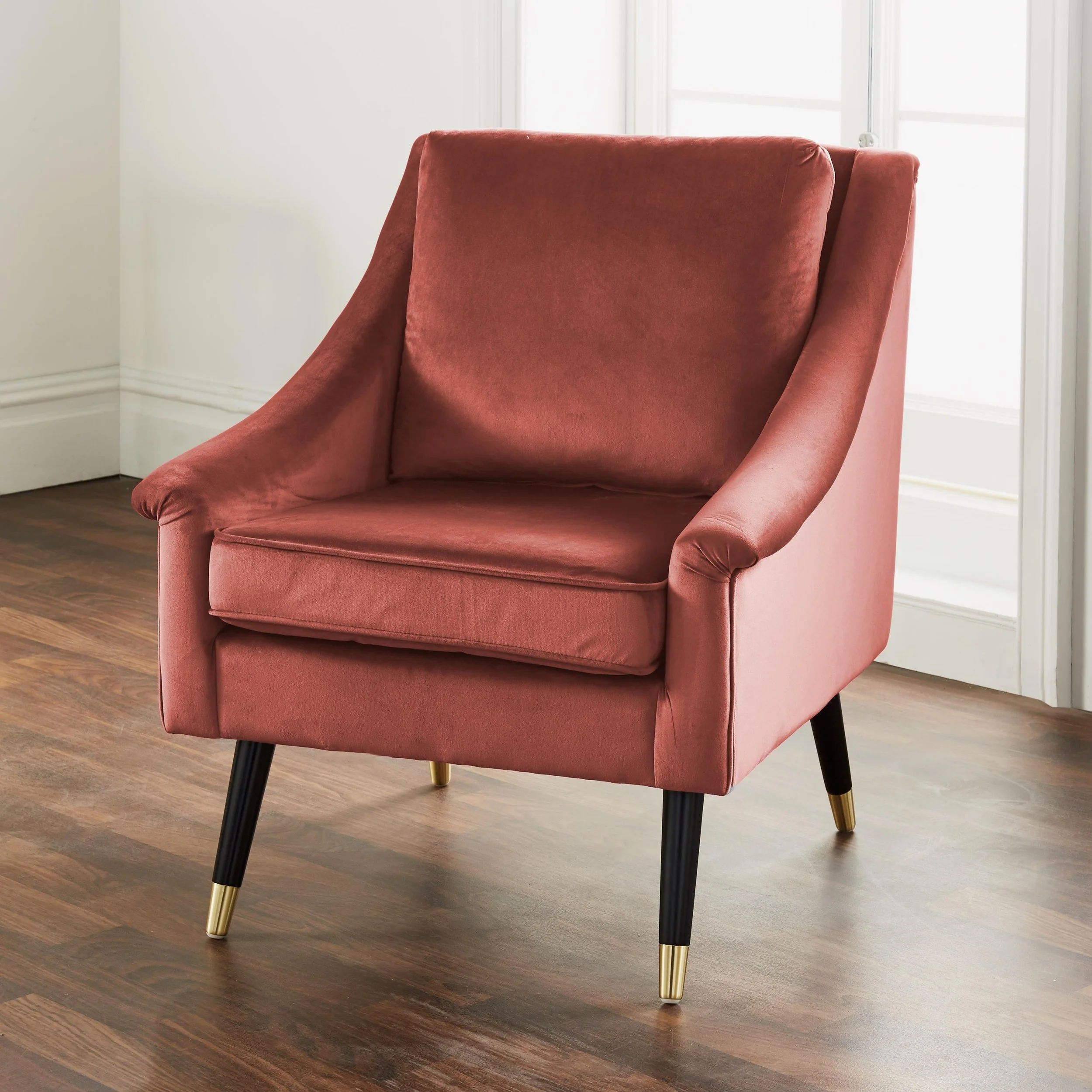 Luxury Rose Velvet English Grace Armchair