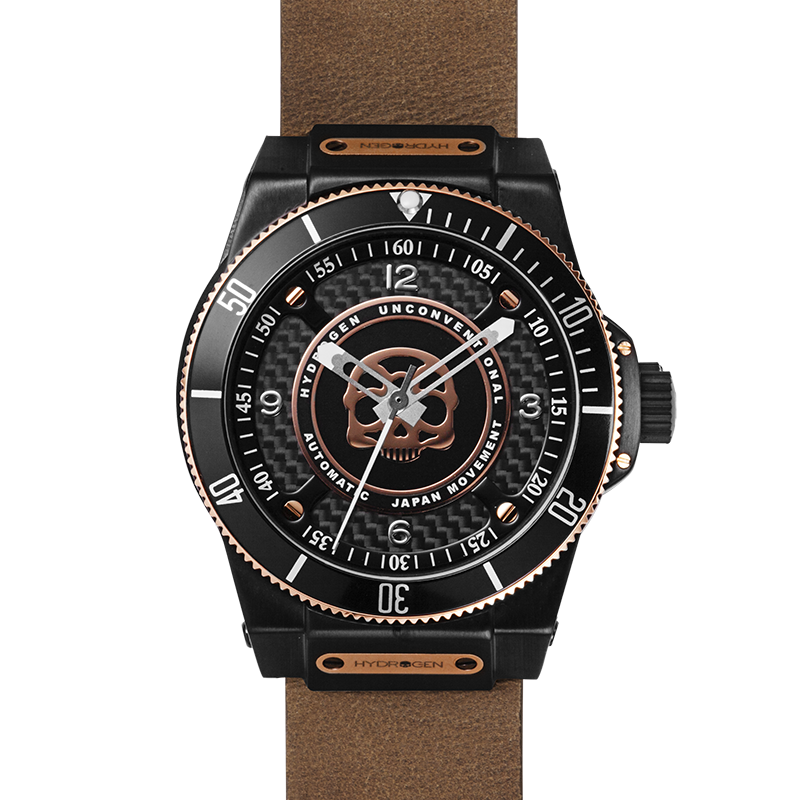 Hydrogen Black Sportivo Leather Watch