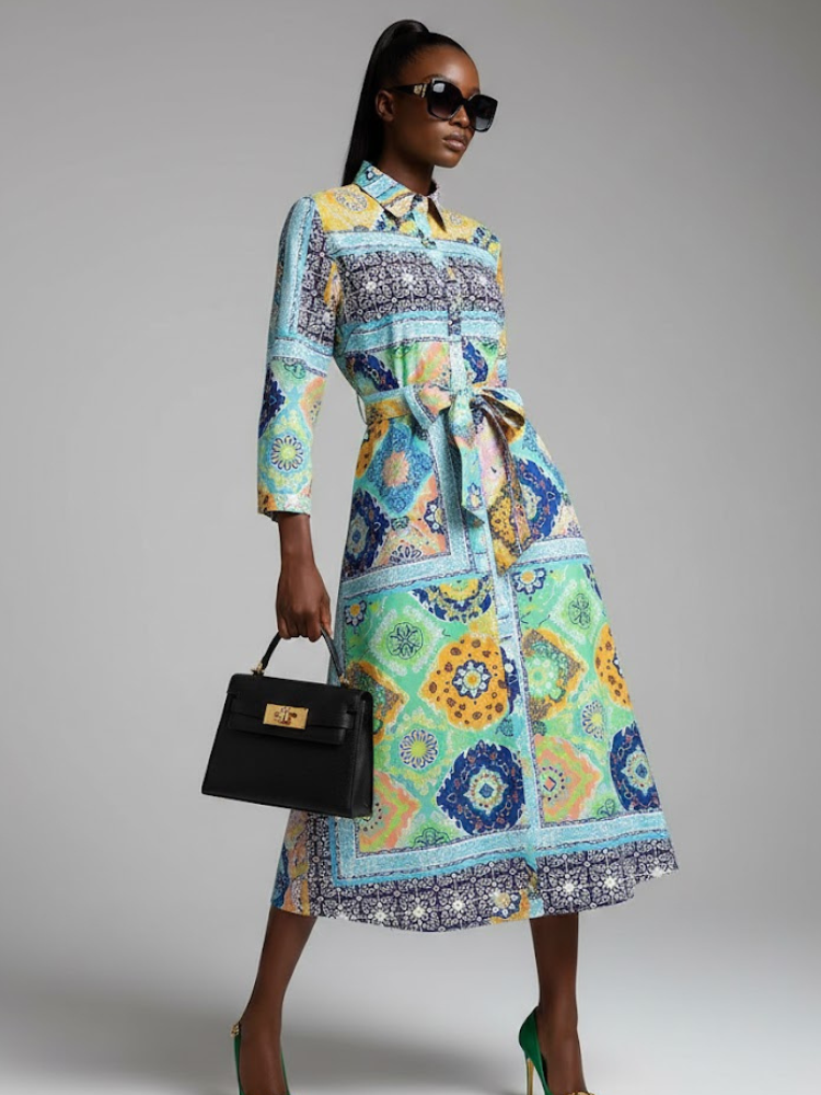 Long NOLITA Floral Print Dress Prêt-à-Porter BYMANYC ® New York