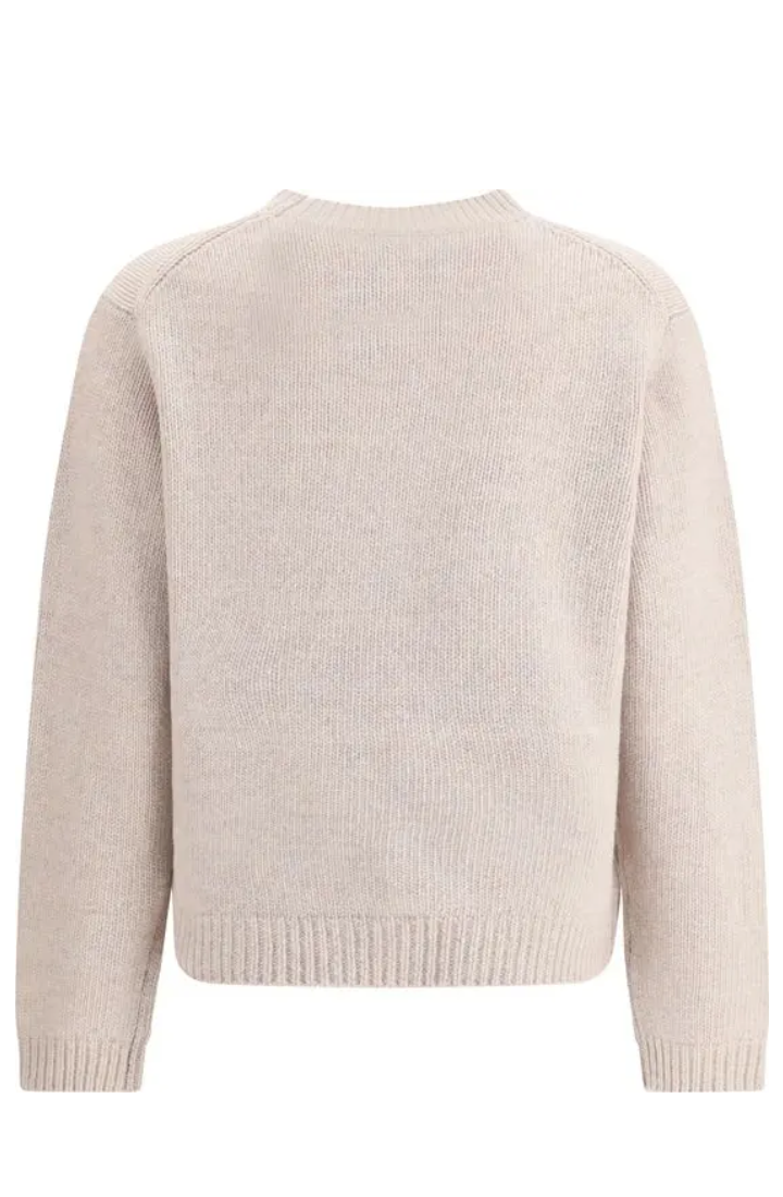 Maison Kitsuné Cream Merino Wool Sweatshirt 1.png