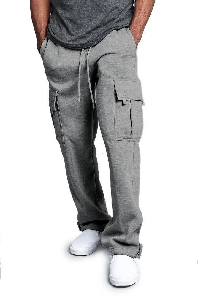 Men's Casual Side-pocket Winter Sweatpants Overalls