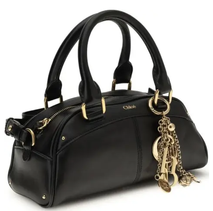 Chloé Black Calf Leather Bos Taurus Shoulder Bag
