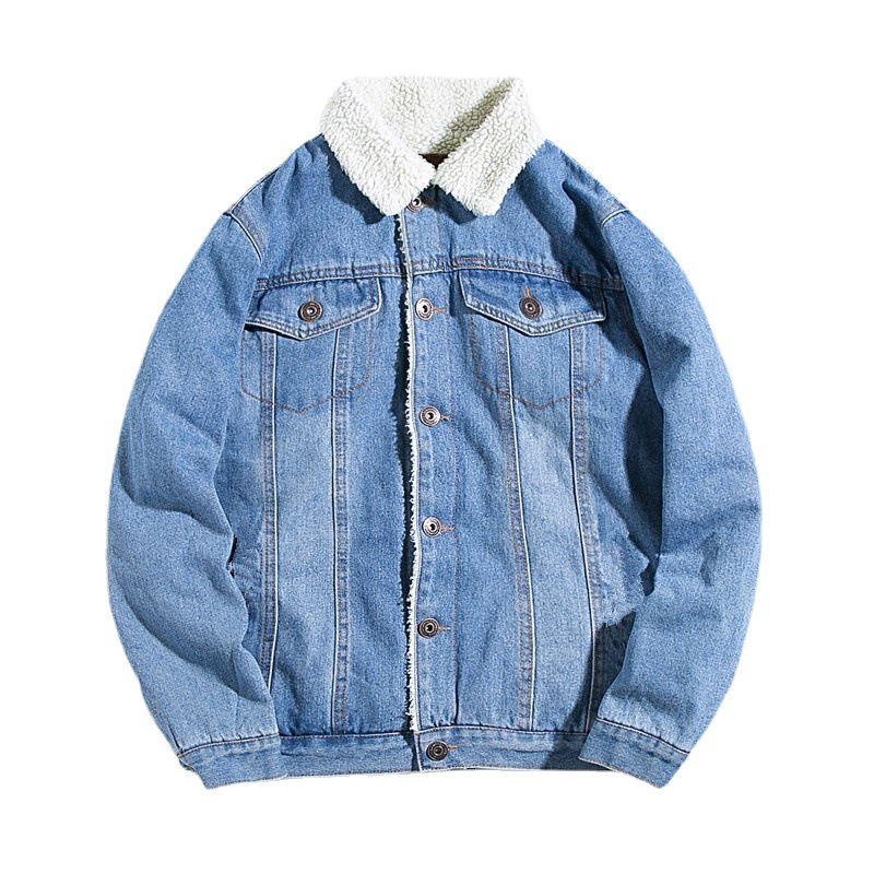 Men’s Winter Fleeced-line Denim Coat