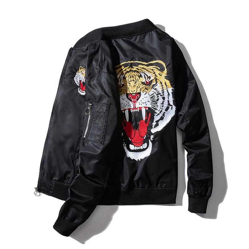 Men’s Tiger Embroidered Cotton Varsity Jacket  1.jpg
