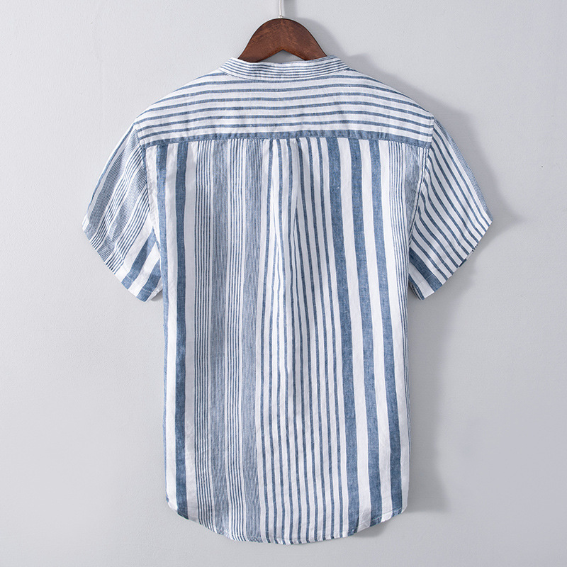 Men’s Half Sleeve Casual Linen T-shirt Back.jpg
