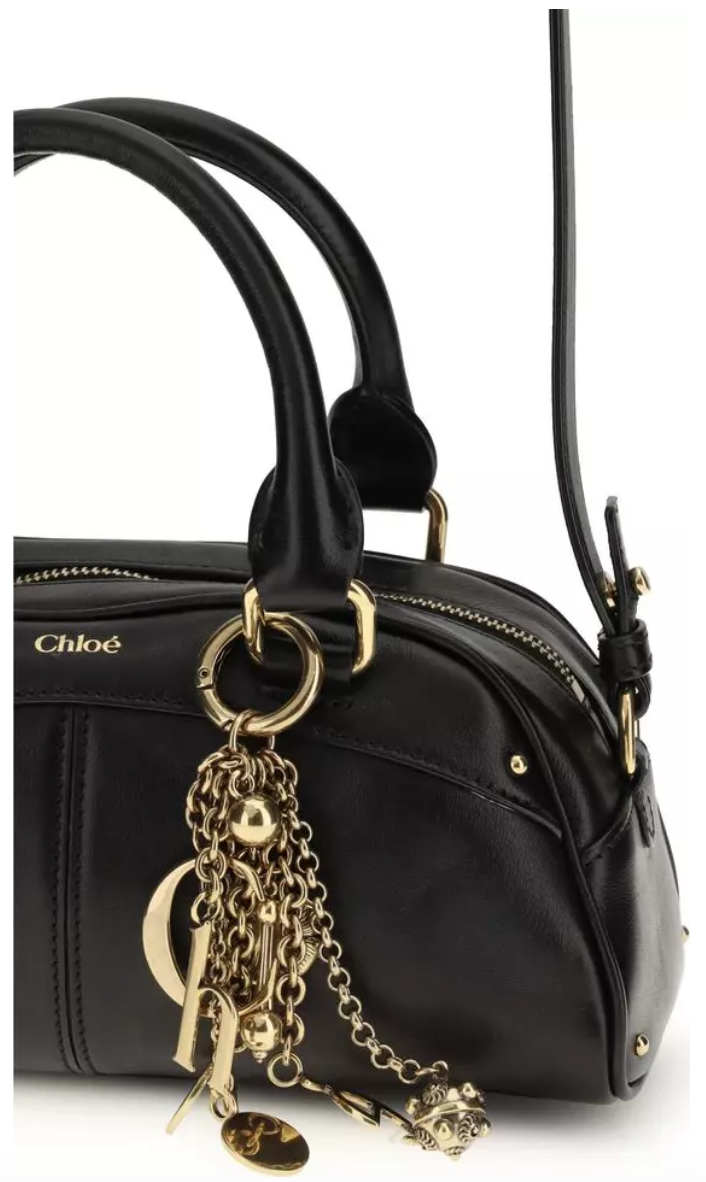 Chloé Black Calf Leather Bos Taurus Shoulder Bag 4.png