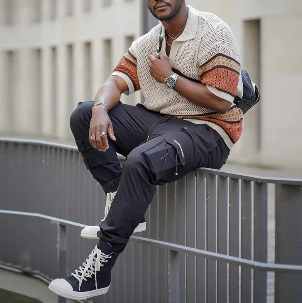 Men’s Wool Short Sleeve Polo Style Summer T-shirt 3.png