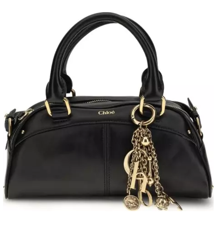 Chloé Black Calf Leather Bos Taurus Shoulder Bag.png