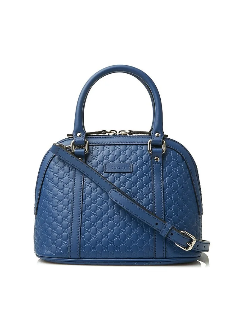 Gucci Guccissima Leather Mini Dome Blue Bag 1.jpeg