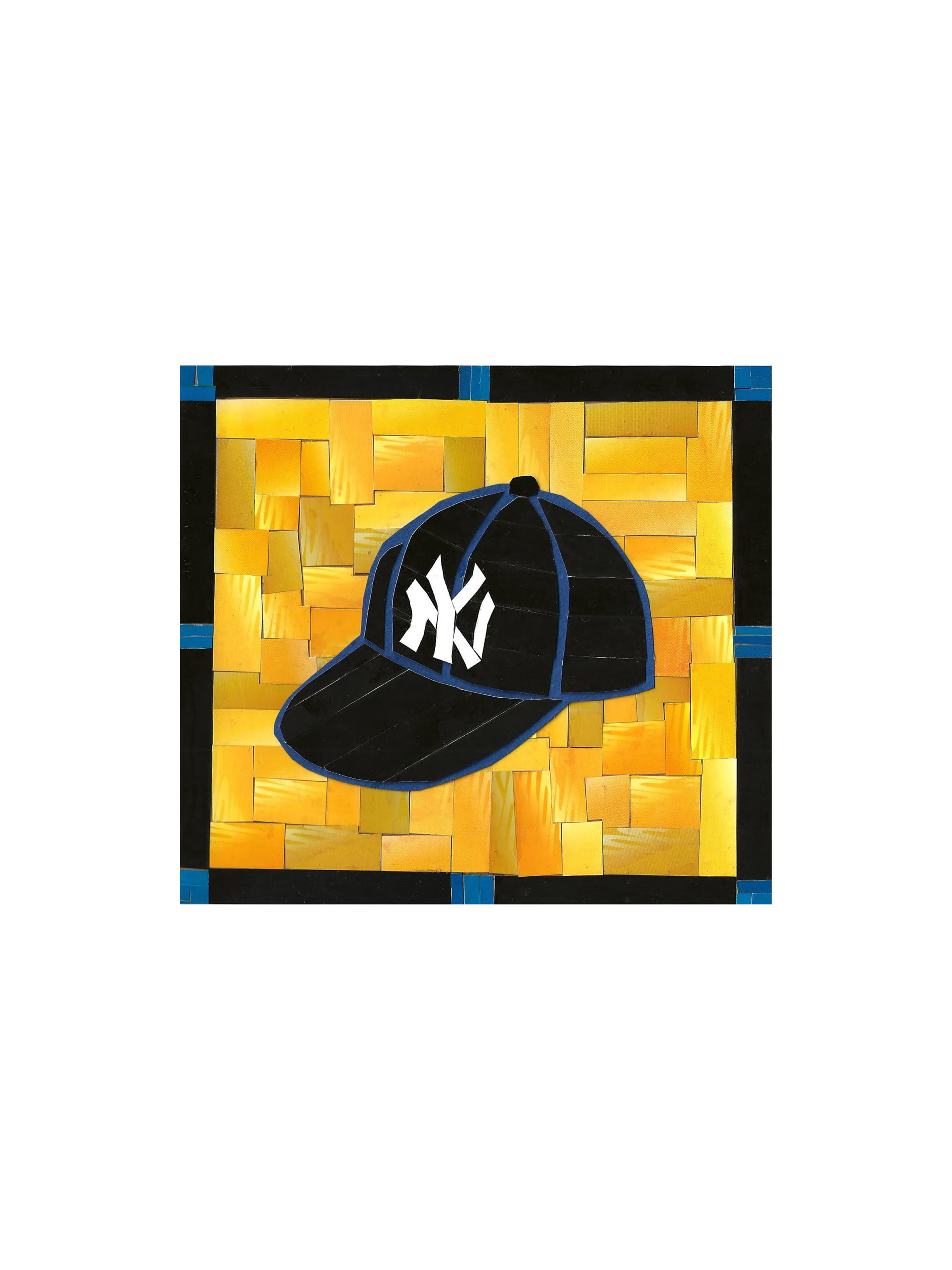Yankees Cap Print, 8x8"