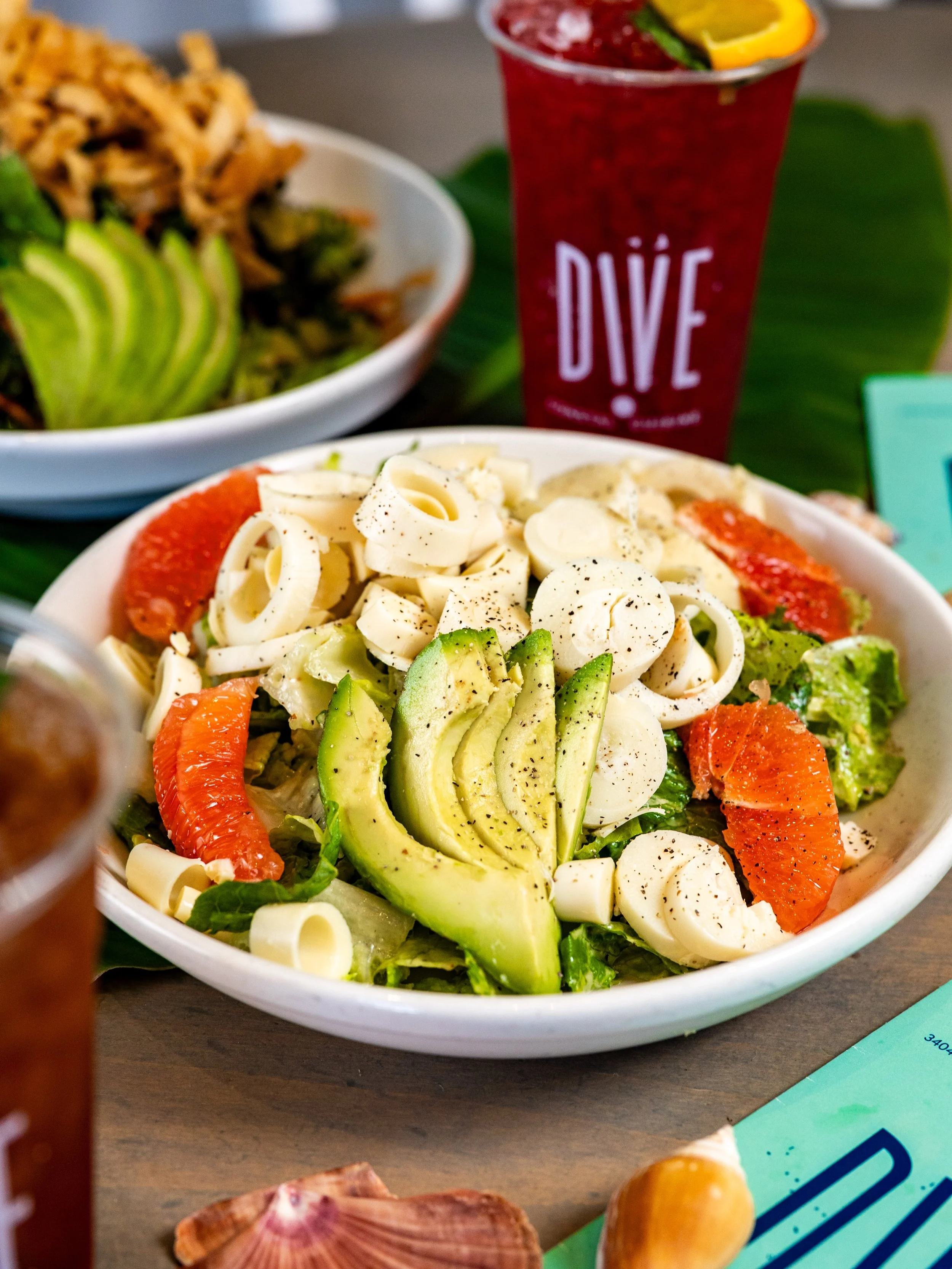 The people who know the menu usually don&rsquo;t skip this one: Hearts of Palm Salad | fresh romaine, hearts of palm, avocado, grapefruit, Hawaiian sea salt, and a bright garlic citrus vinaigrette. 

&bull;
&bull;
&bull;
&bull;
&bull;

Dive Coastal C