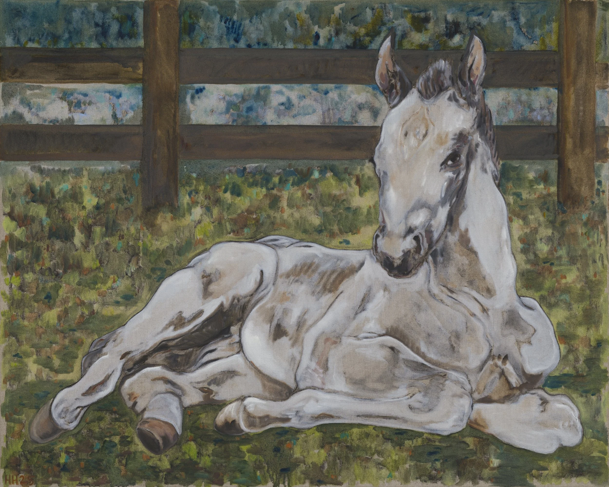 At Rest (2026)
Oil and charcoal on linen, 120cm x 150cm