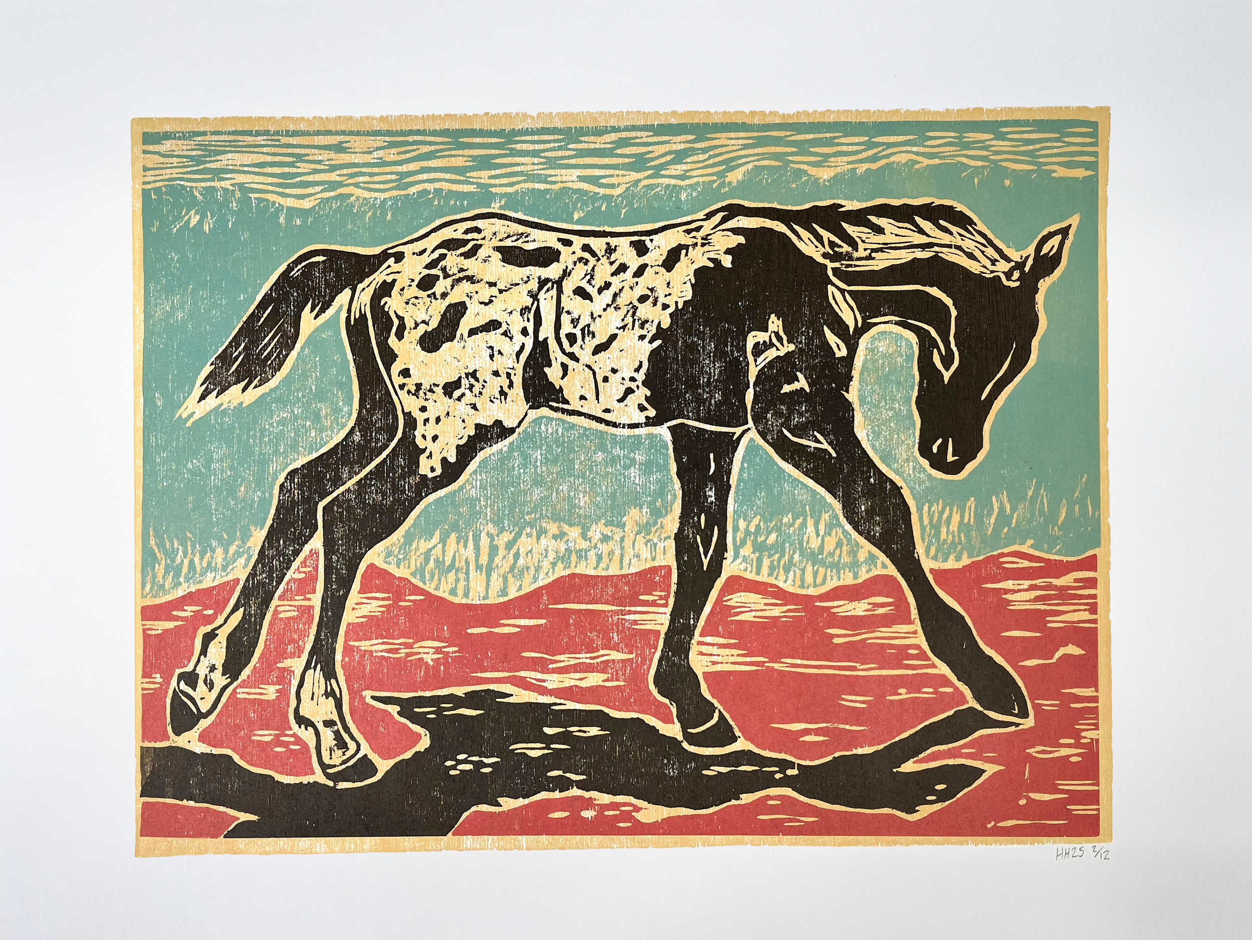 Cantering Horse (red) 50x70cm 2025.png