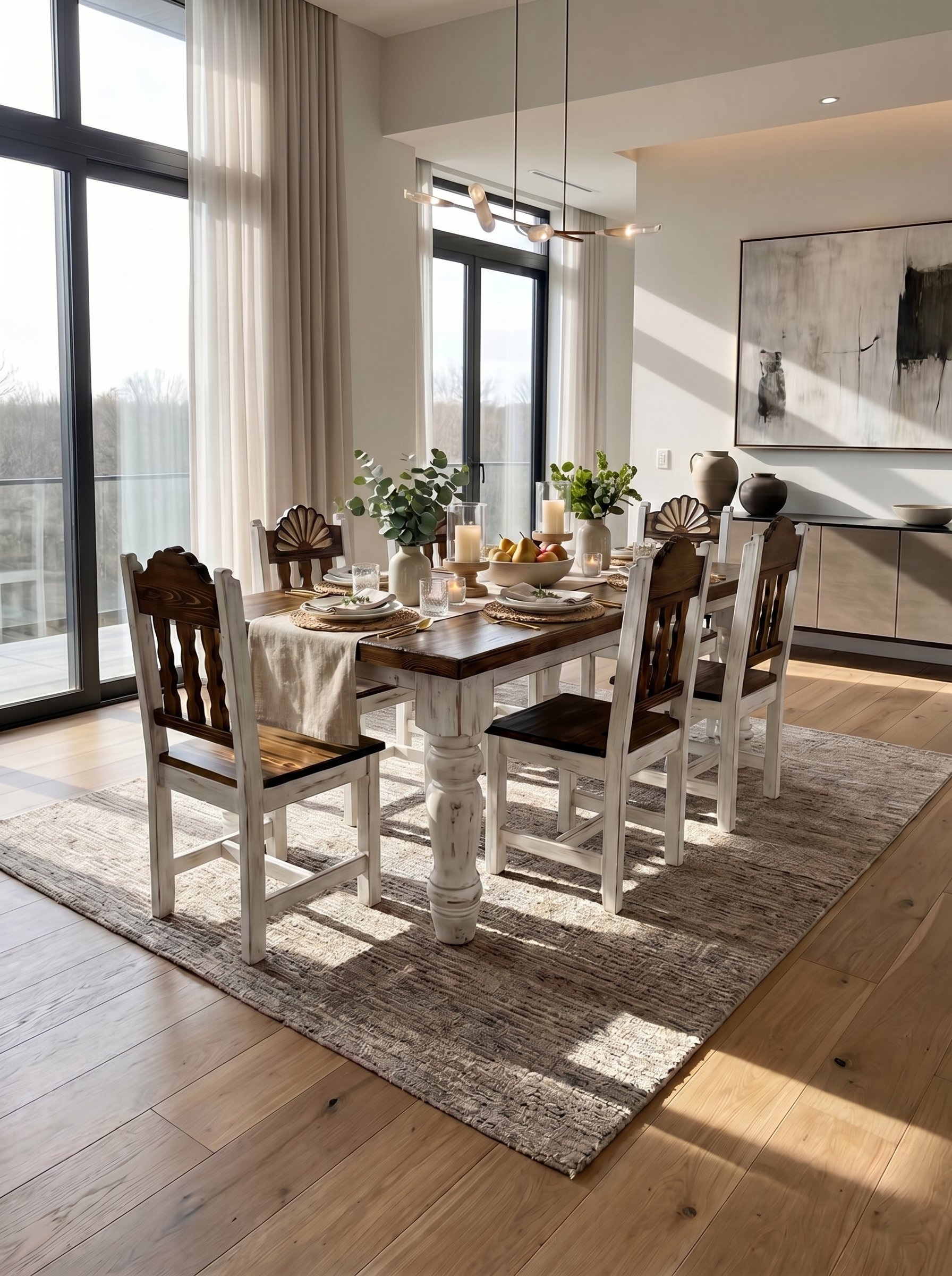 Turned Tularosa Dining Table