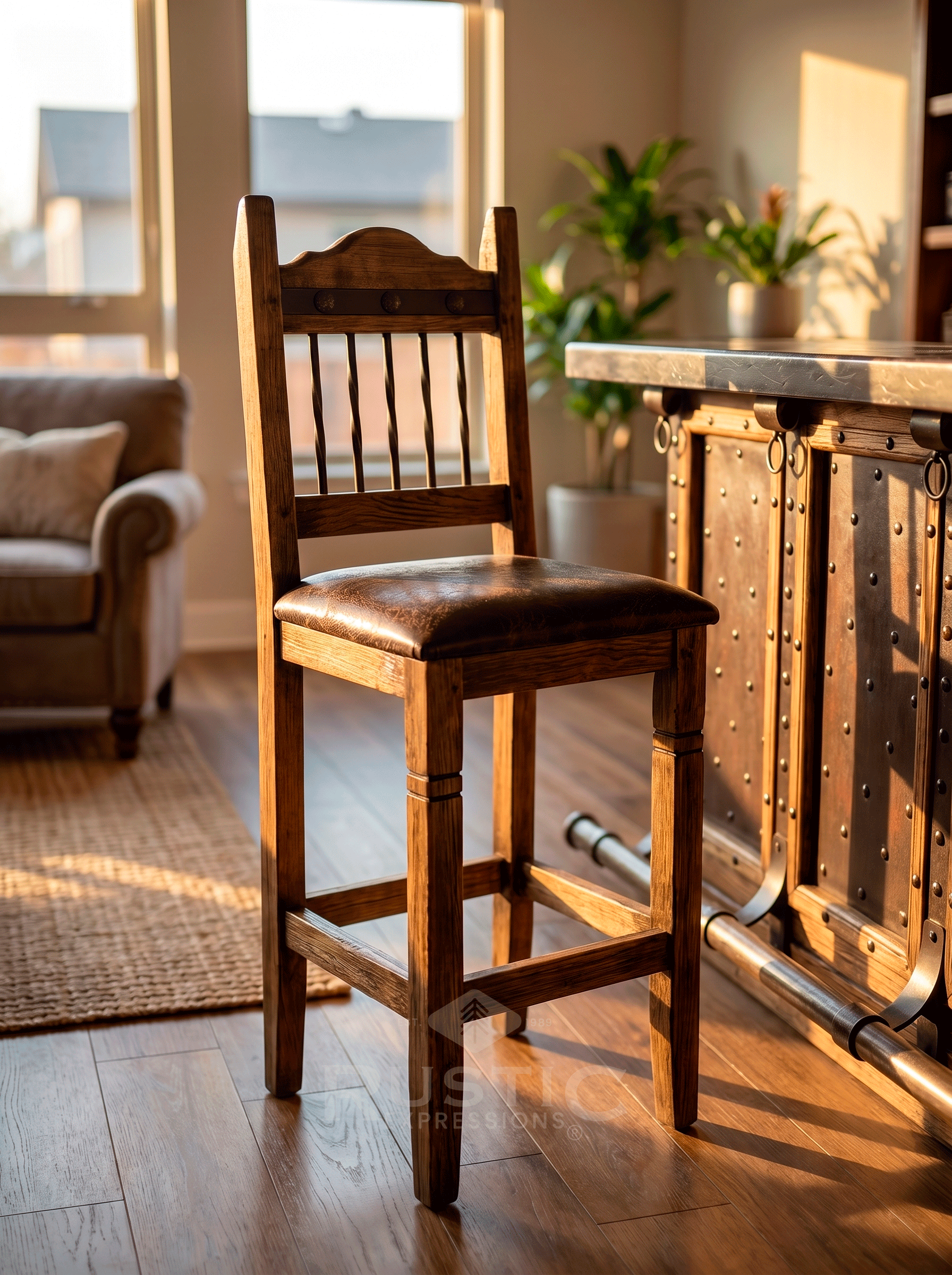 Pueblito Virginia Stool Leather