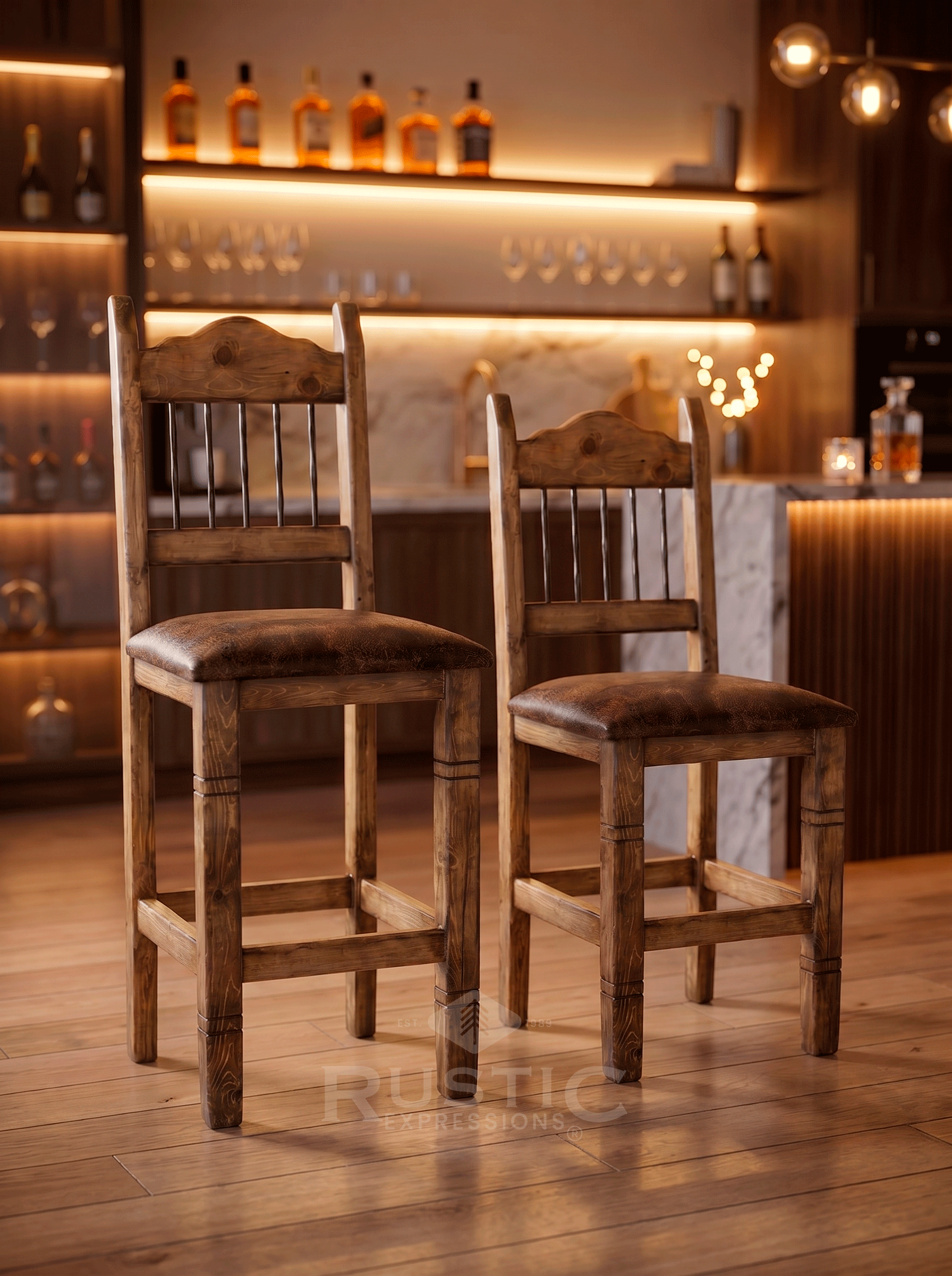 Pueblito Virginia Stool Leather Seat (3).gif