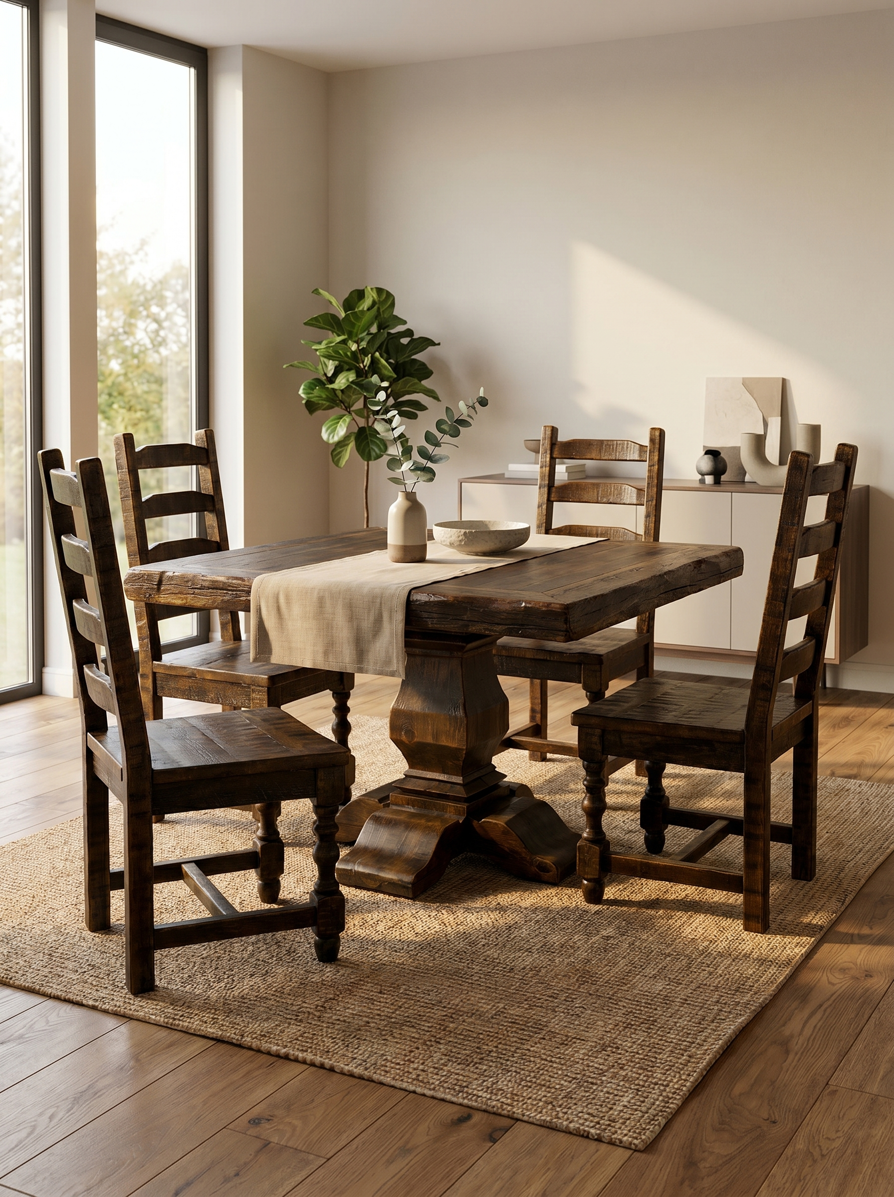 Old Fashion Square Dining Table