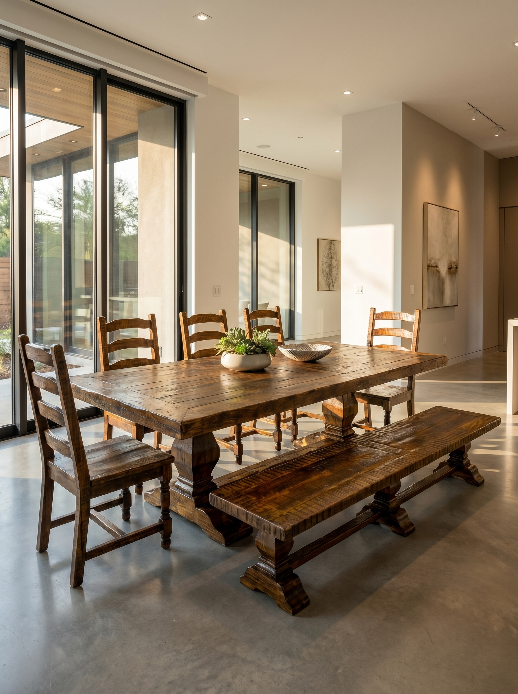 Customizable Set: Old Fashion Dining Table with Old Fashion Sonora Chair