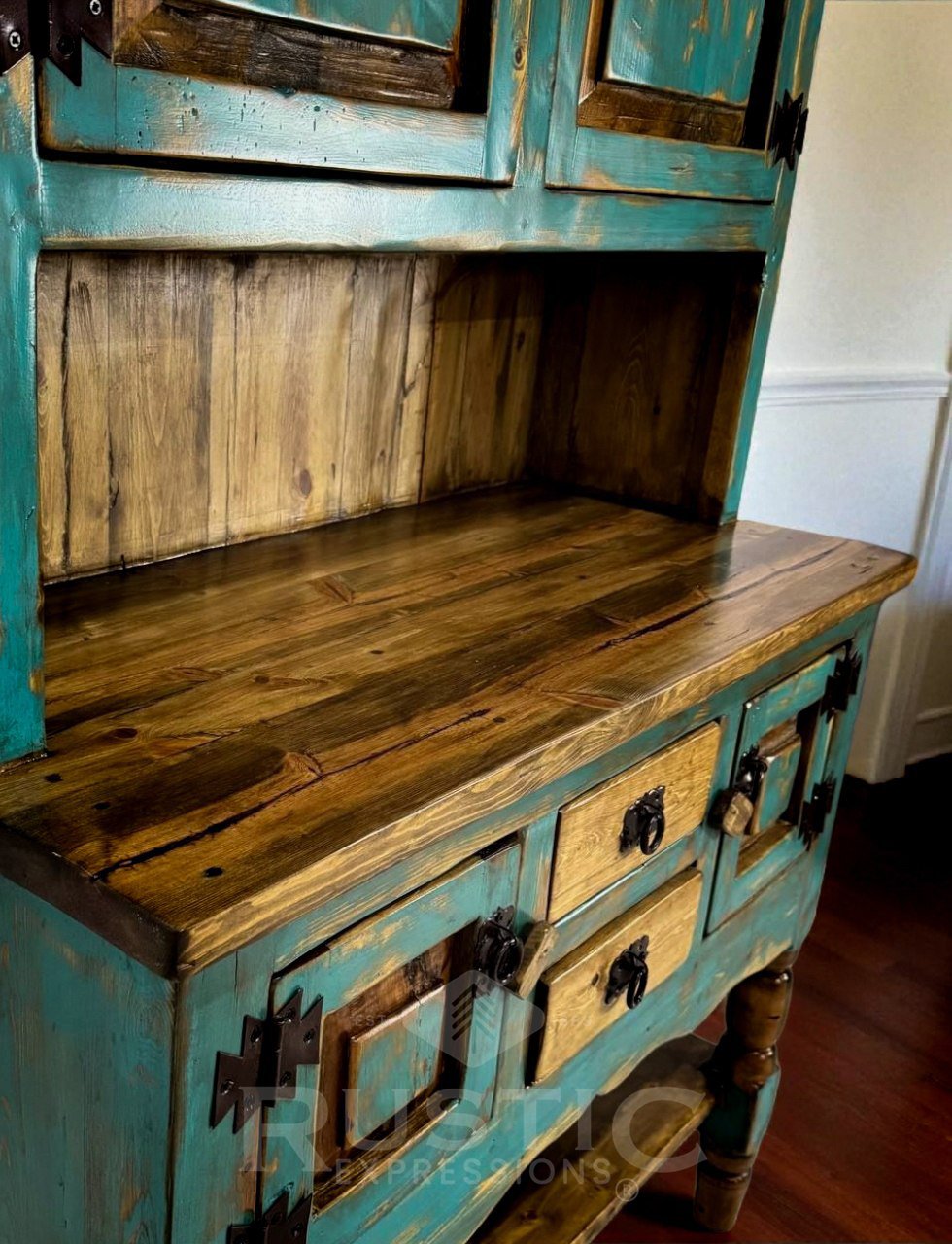Cross Creek China Hutch —Rustic Furniture | Farm House | Wood