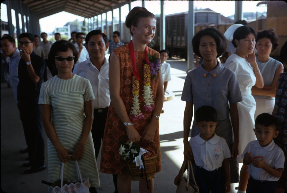 AX09 Chiang Mai Station Pat Taylor leaves 09 1966.jpg
