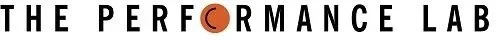 Logo of The Performance Lab with black text and a circular orange icon replacing the 'O' in 'Performance'.
