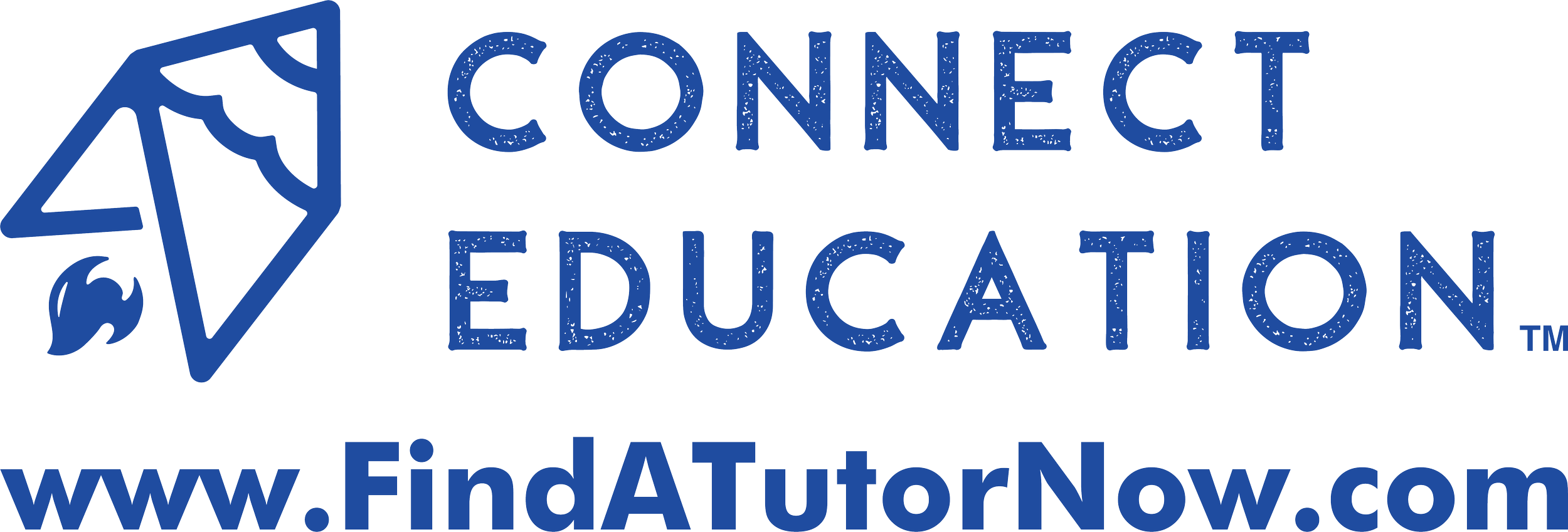 Logo with a blue outline of an eagle combined with a pencil shape, the words "Arrange, Connect, Educate" in blue text, and the website "www.findAnyTutorNow.com" below.