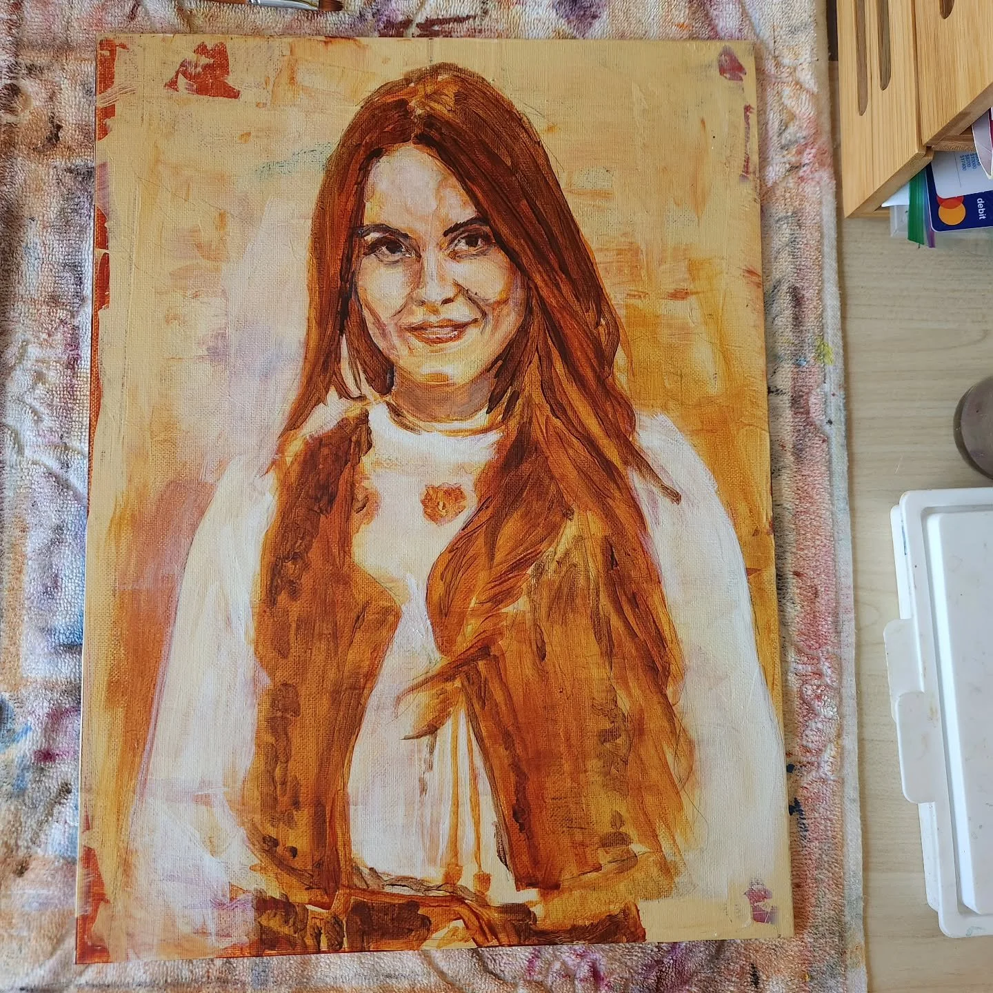After a long hiatus, finally something back on the easel