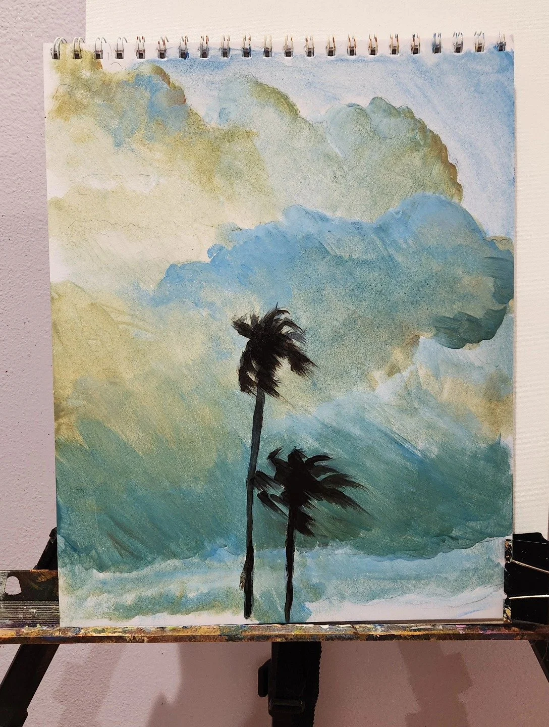 Stormy monsoon evening in Scottsdale Arizona. 
#scottsdale #art #desert #monsoon #palmtrees