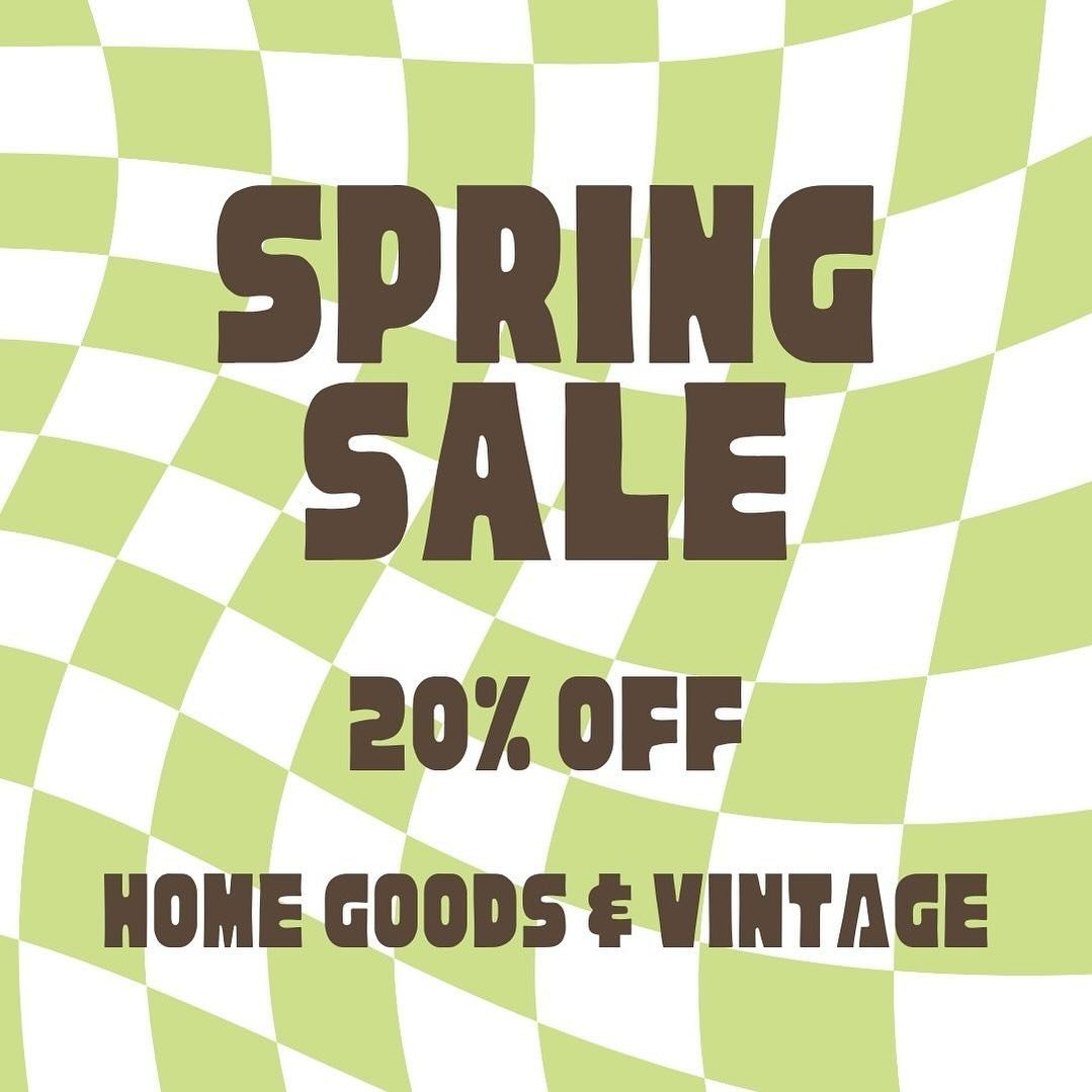 We NEVER do this but we need to make room for summer inventory. Come scoop up that piece you&rsquo;ve been eyeing for yourself and shop Mother&rsquo;s Day and Father&rsquo;s Day gifts. All home goods and vintage are 20% off for a limited time in-stor