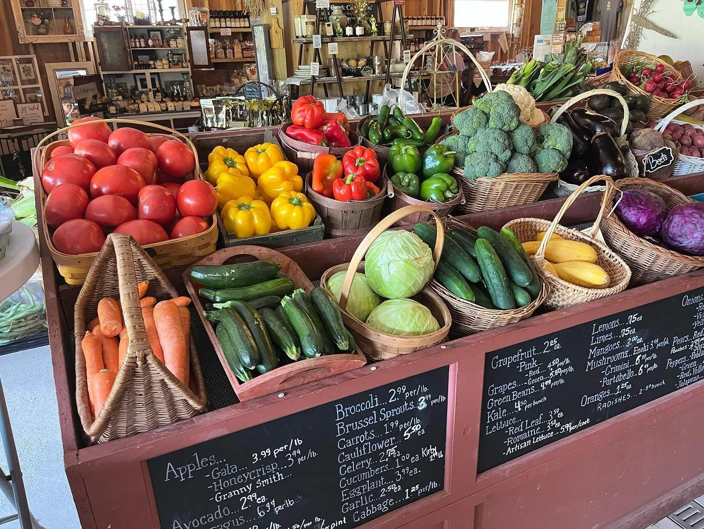 fresh vegetable stand