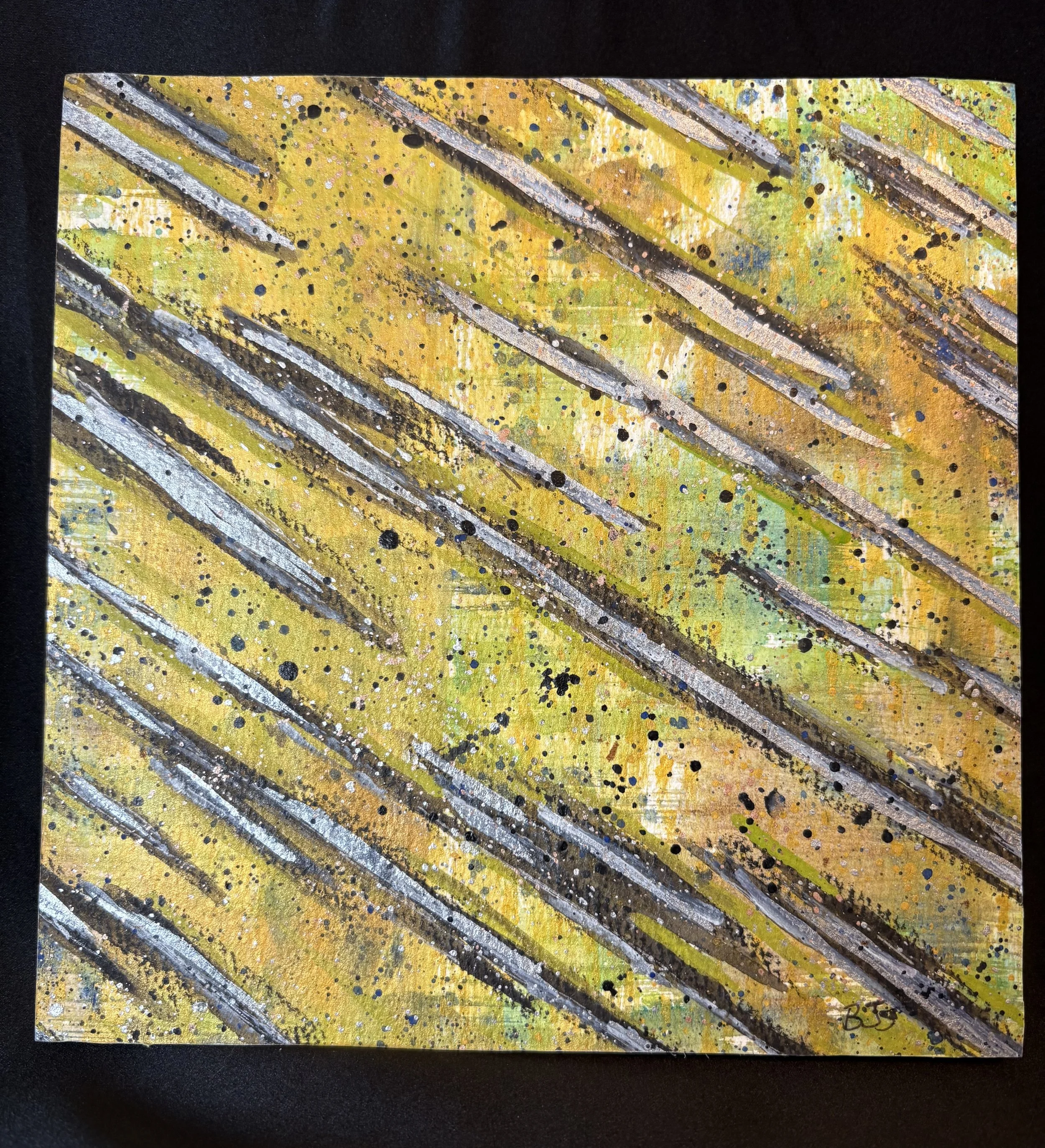 Matching watercolor painting, jewelry set, note card and bookmark.