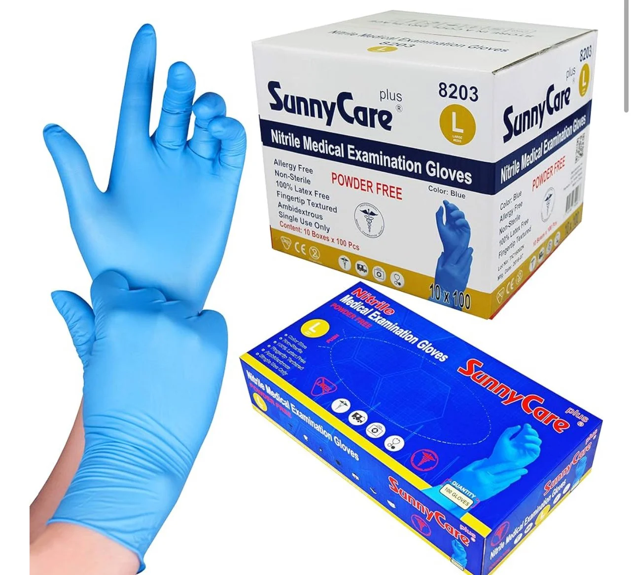 Blue Nitrile 4Mil Gloves