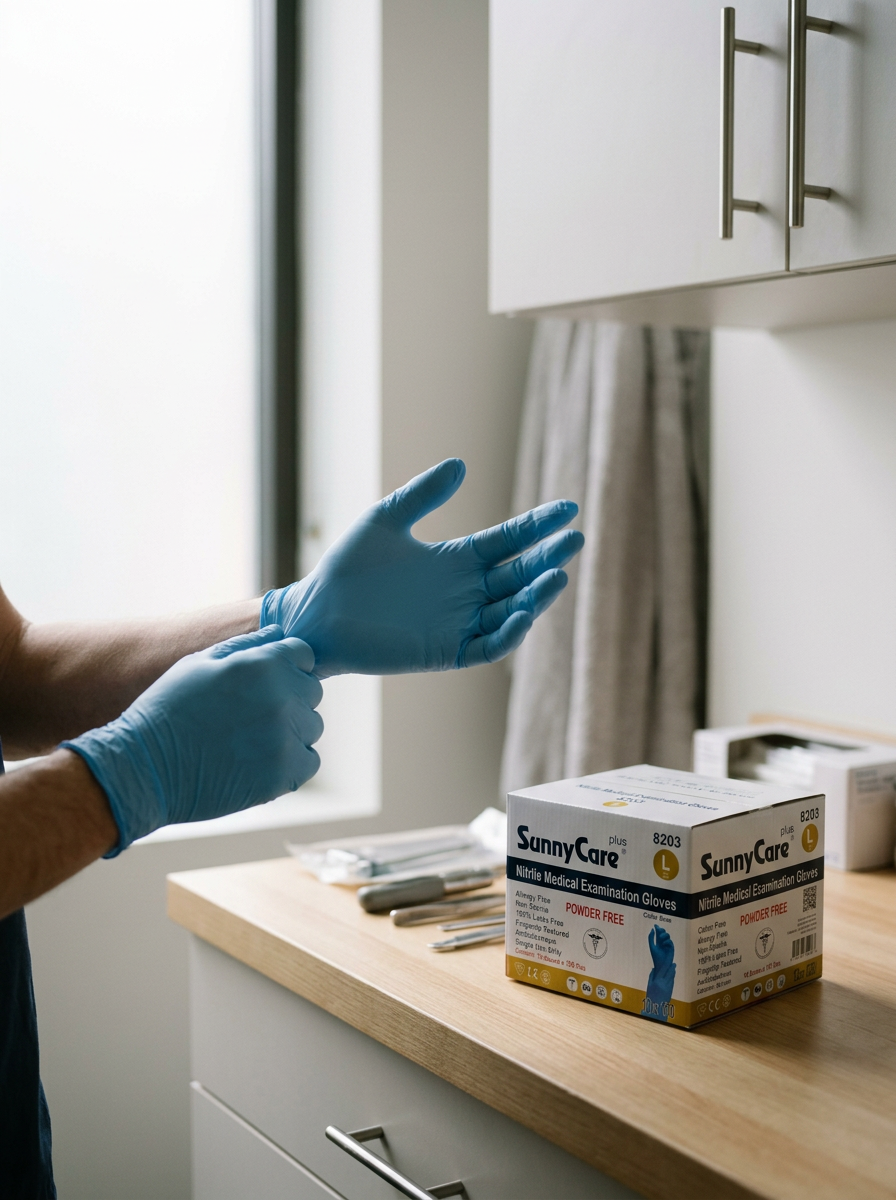Blue Nitrile 4Mil Gloves