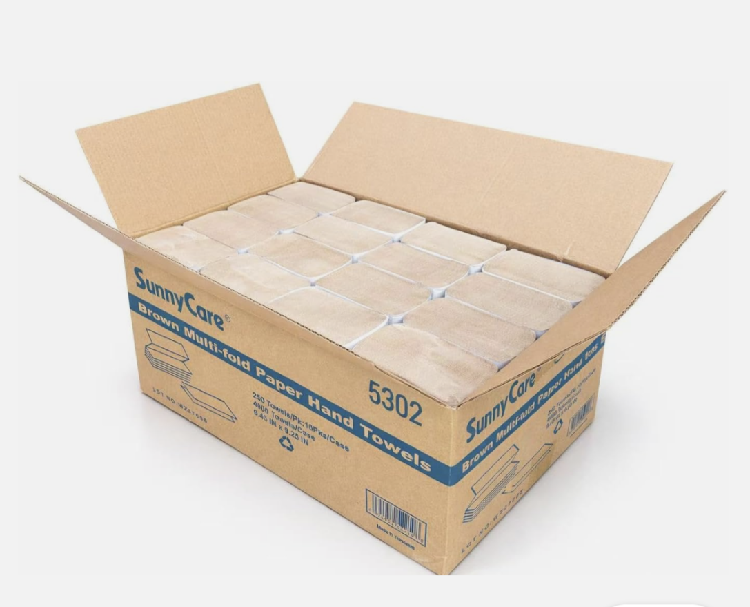 Sunny Care#5302 4000CS Multifold Paper Towels Brown 250Pk;16PkCs NEW 718196749107 eBay.png