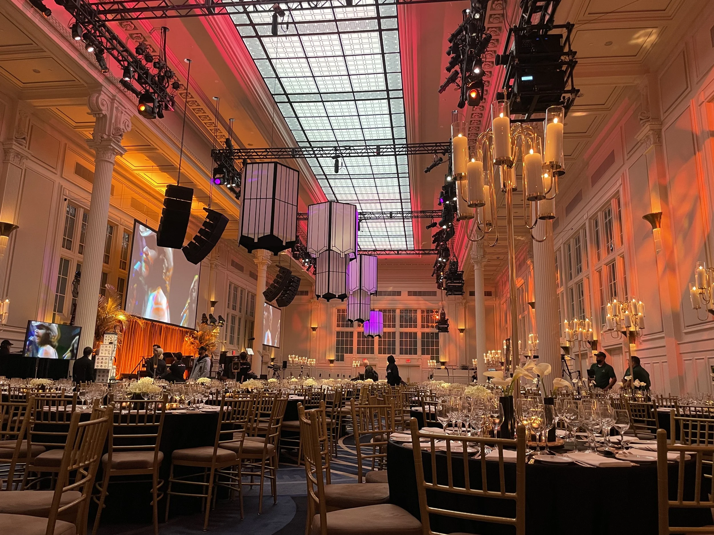 Custom 10' Chandeliers for Clive Davis 90th Birthday